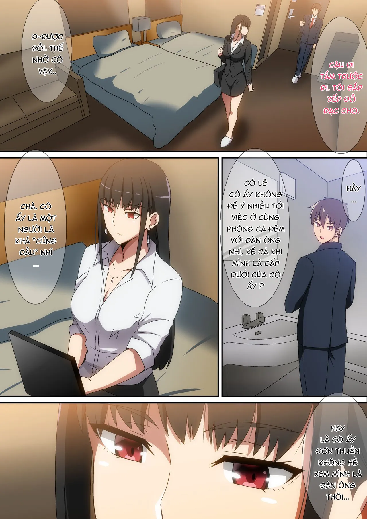 HentaiVN.net - Ảnh 5 - Chuyến đi công tác [Shucchouchuu!!, On a Business Trip!!] - Oneshot nuột