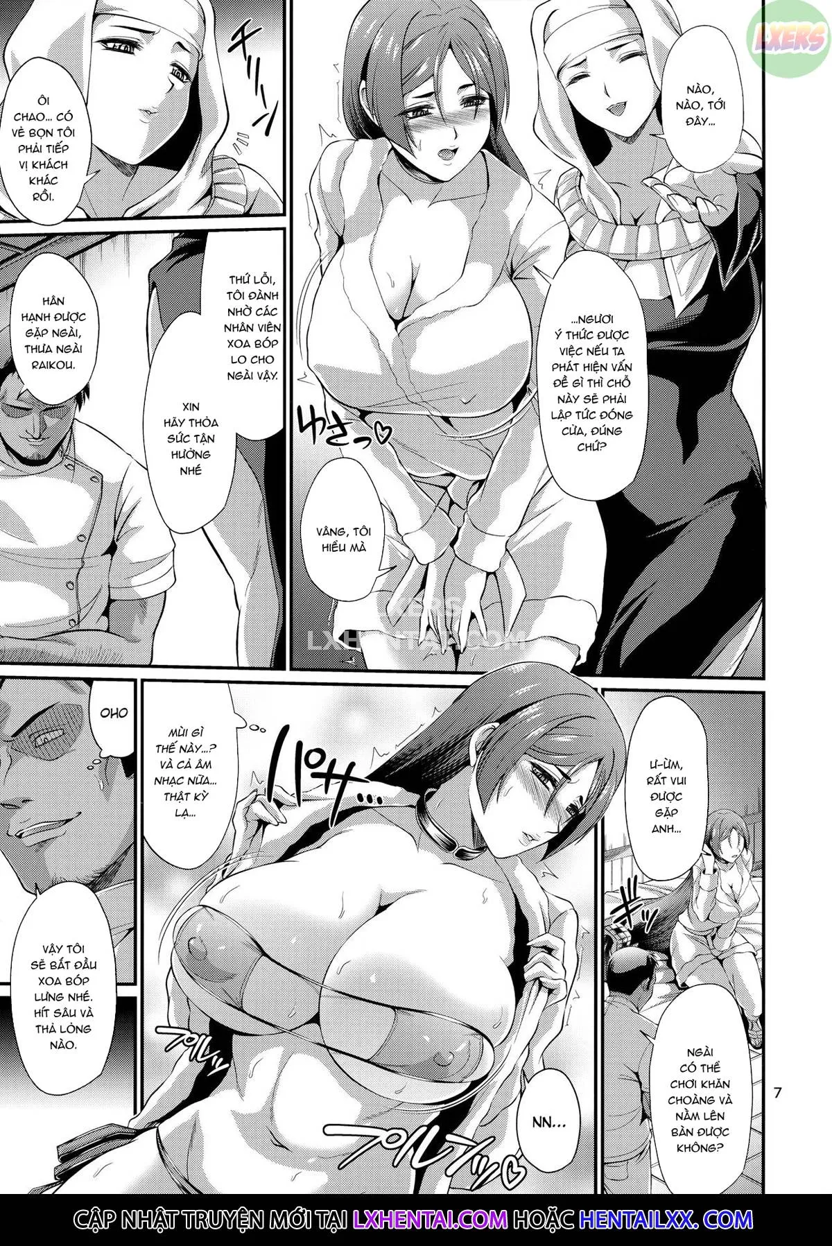 HentaiVN.net - Ảnh 10 - Sesshouin's Hypnotic Massage [Sessyoinshiki Saiin Kyonyuu Massage] - Oneshot