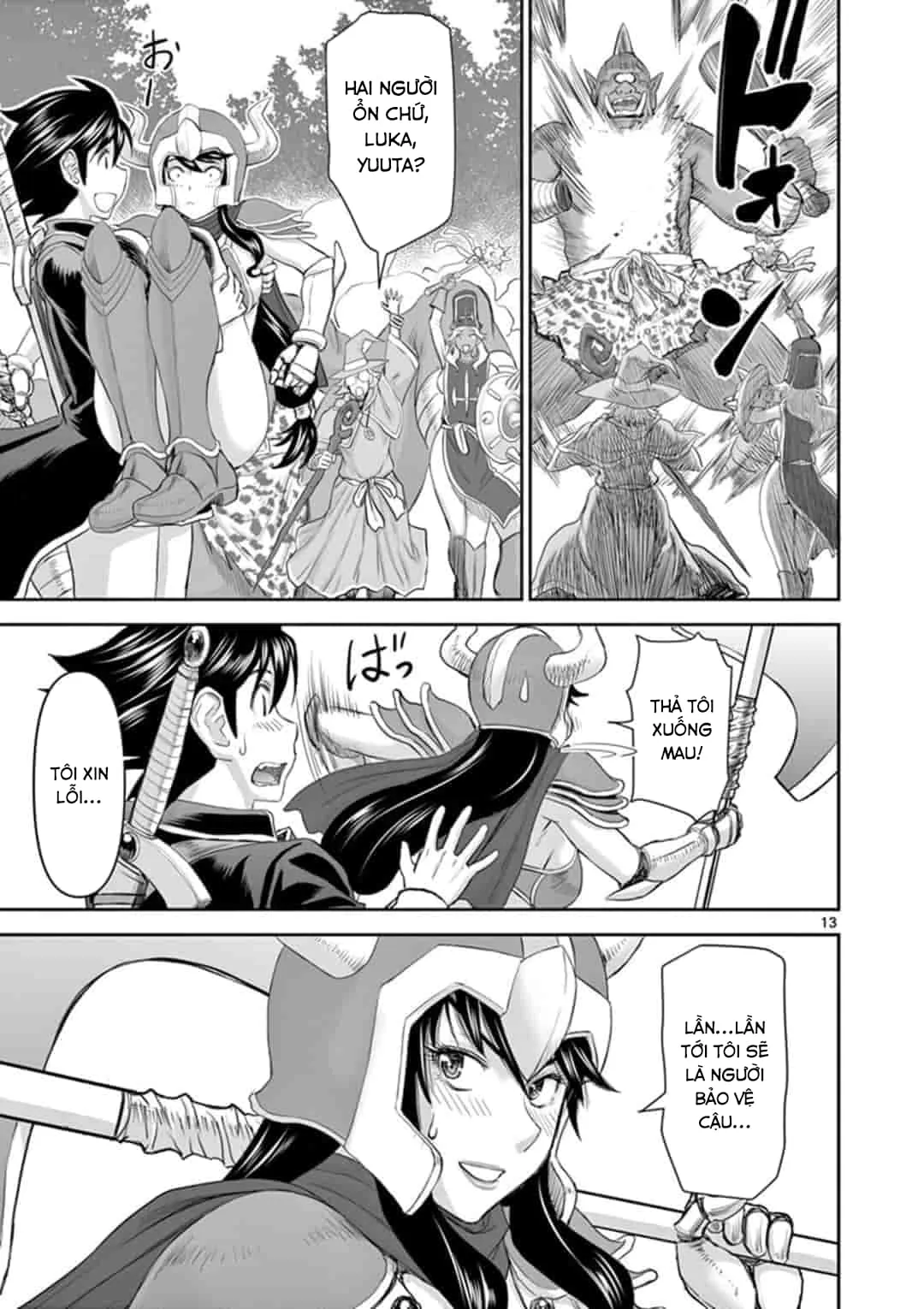 HentaiVN.net - Ảnh 13 - Isekai Furin [異世界不倫～魔王討伐から十年、妻とはレスの元勇者と、夫を亡くした女戦士～] - Chap 1