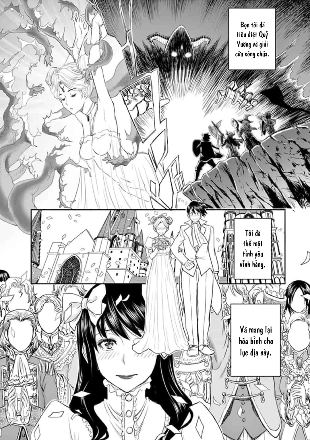 HentaiVN.net - Ảnh 14 - Isekai Furin [異世界不倫～魔王討伐から十年、妻とはレスの元勇者と、夫を亡くした女戦士～] - Chap 1