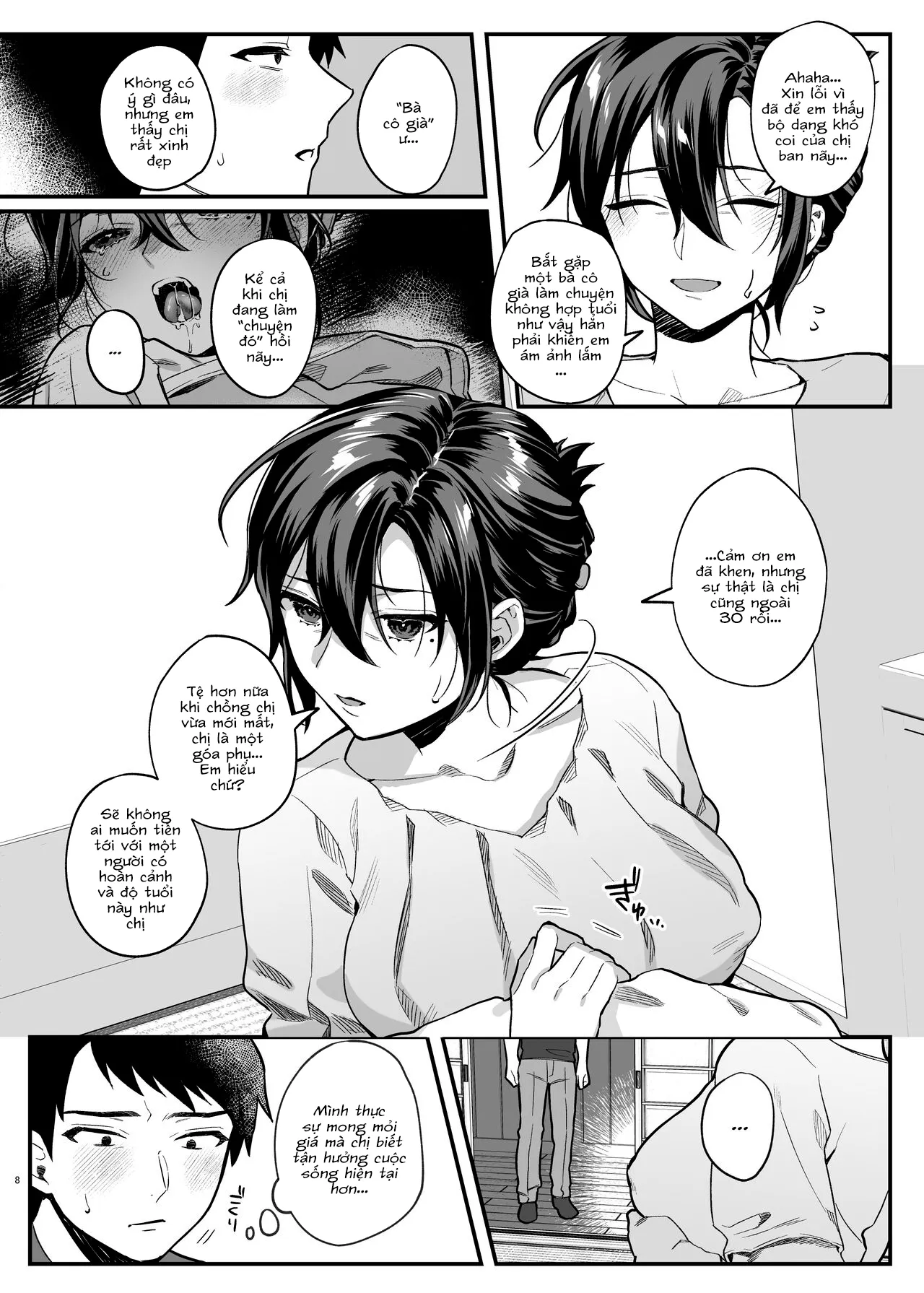 HentaiVN.net - Ảnh 9 - Góa phụ của anh trai tôi [Naki Ani no Yome, My Brother's Widow!] - Oneshot