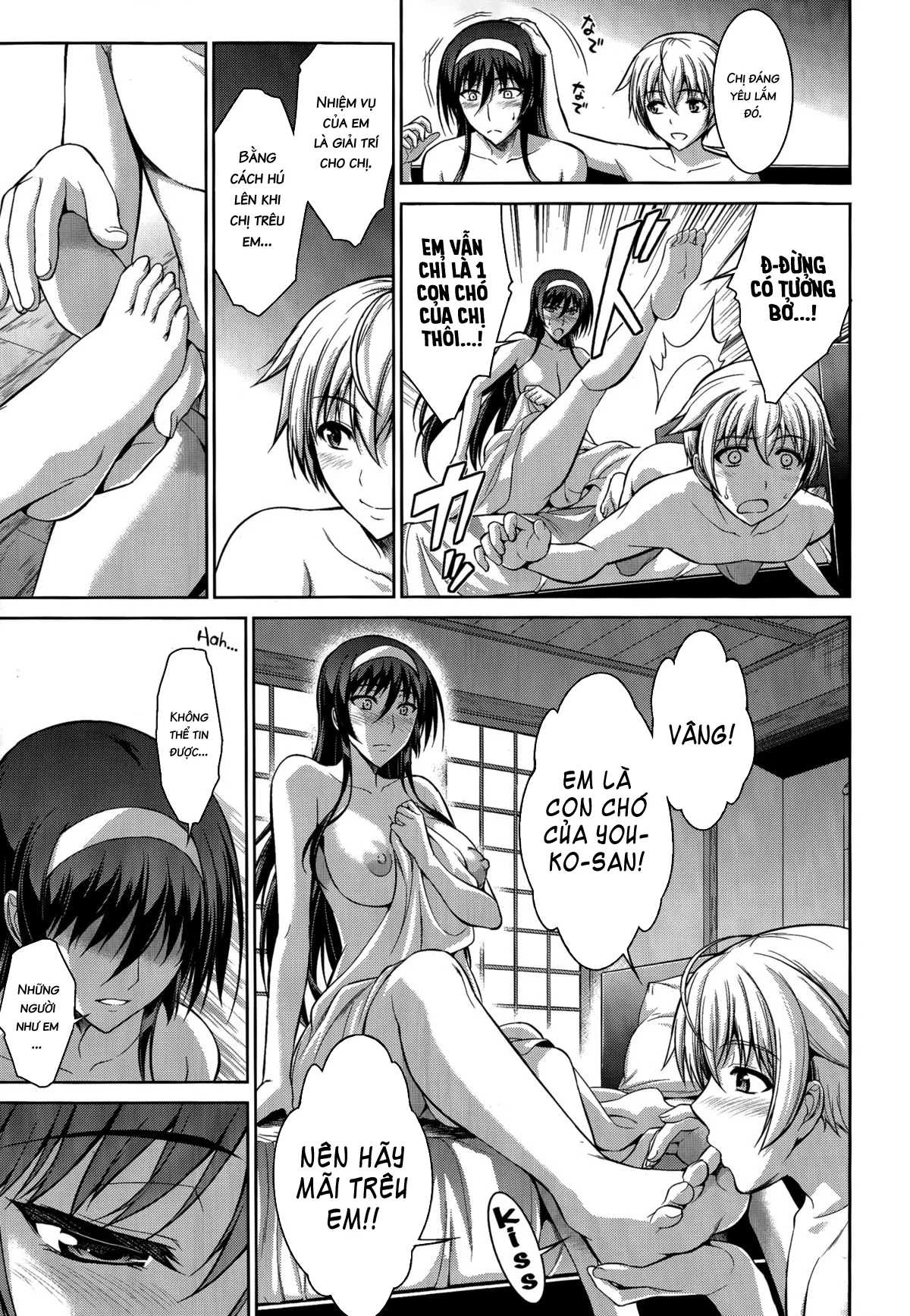 HentaiVN.net - Ảnh 34 - Để em sủa cho chị nghe [Boku wa Anata ni Wan to Naku] - Chap 3