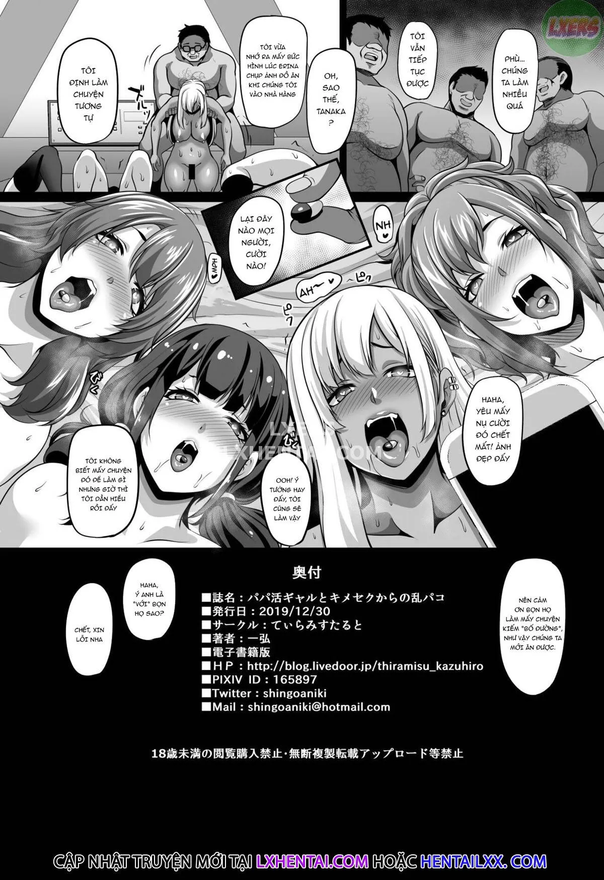 HentaiVN.net - Ảnh 45 - A Sugar Daddy And The Gyaru Girls He Pays To Have An Orgy With Him [Papa Katsu Gyaru To Kimeseku Kara No Ran Pako] - Oneshot