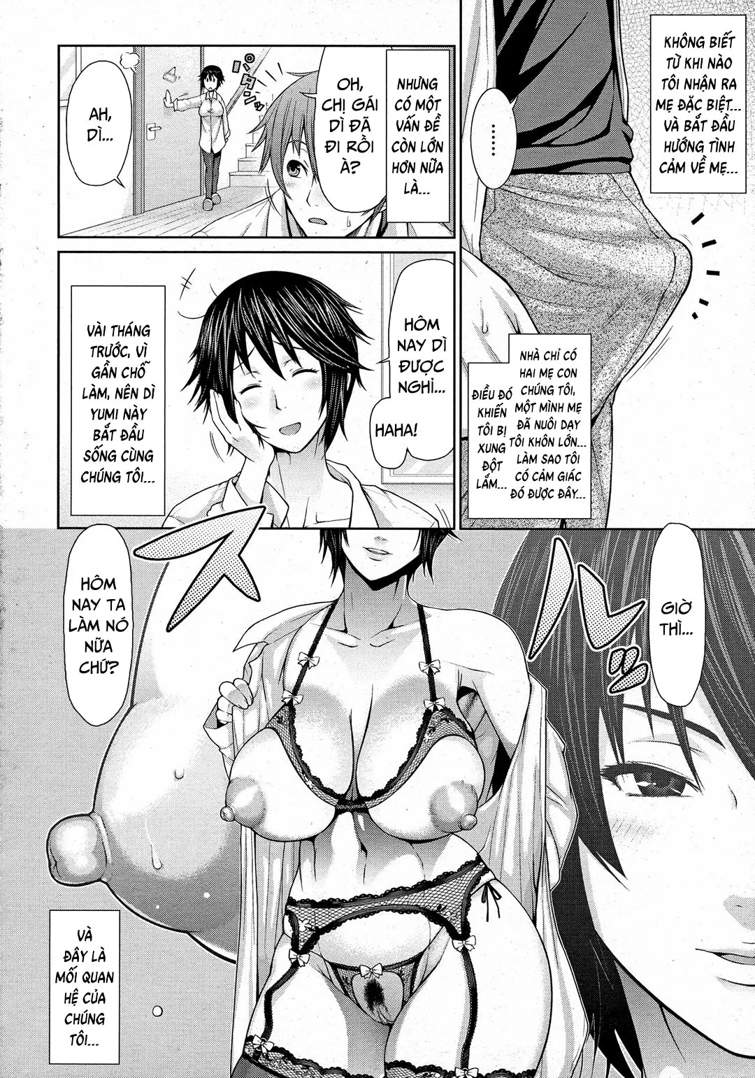 HentaiVN.net - Ảnh 3 - Dì và người mẹ kiều diễm [Oba To Shukubo; Aunt And Graceful Mother] - Oneshot