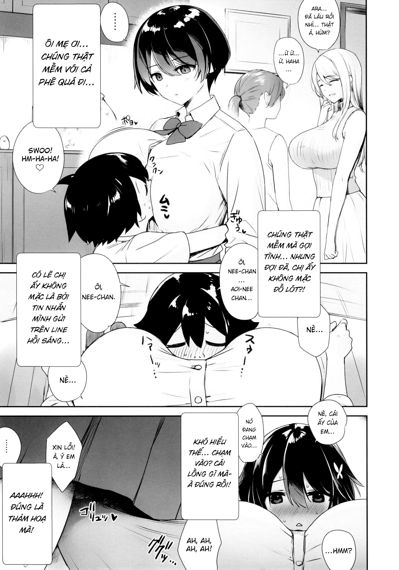 HentaiVN.net - Ảnh 4 - No-bura na Mukanjou Onee-chan no Shikyuu ni Ippai H na Koto (Osekkyou) o Shite Boku no Mono ni Suru Hon - Chap 1