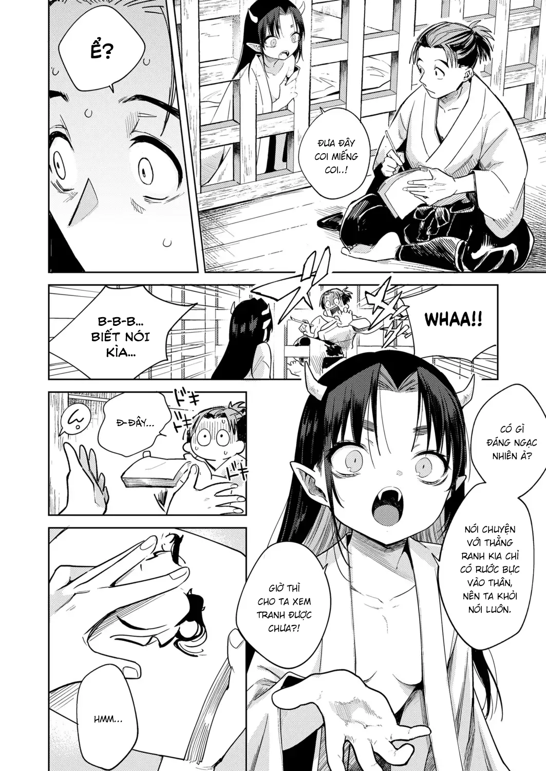 HentaiVN.net - Ảnh 15 - Nhốt bé Oni trong cũi sắt [Oni o Toraeru; 鬼を囚える] - Tháng cô hồn tà dăm có quỷ theo sau