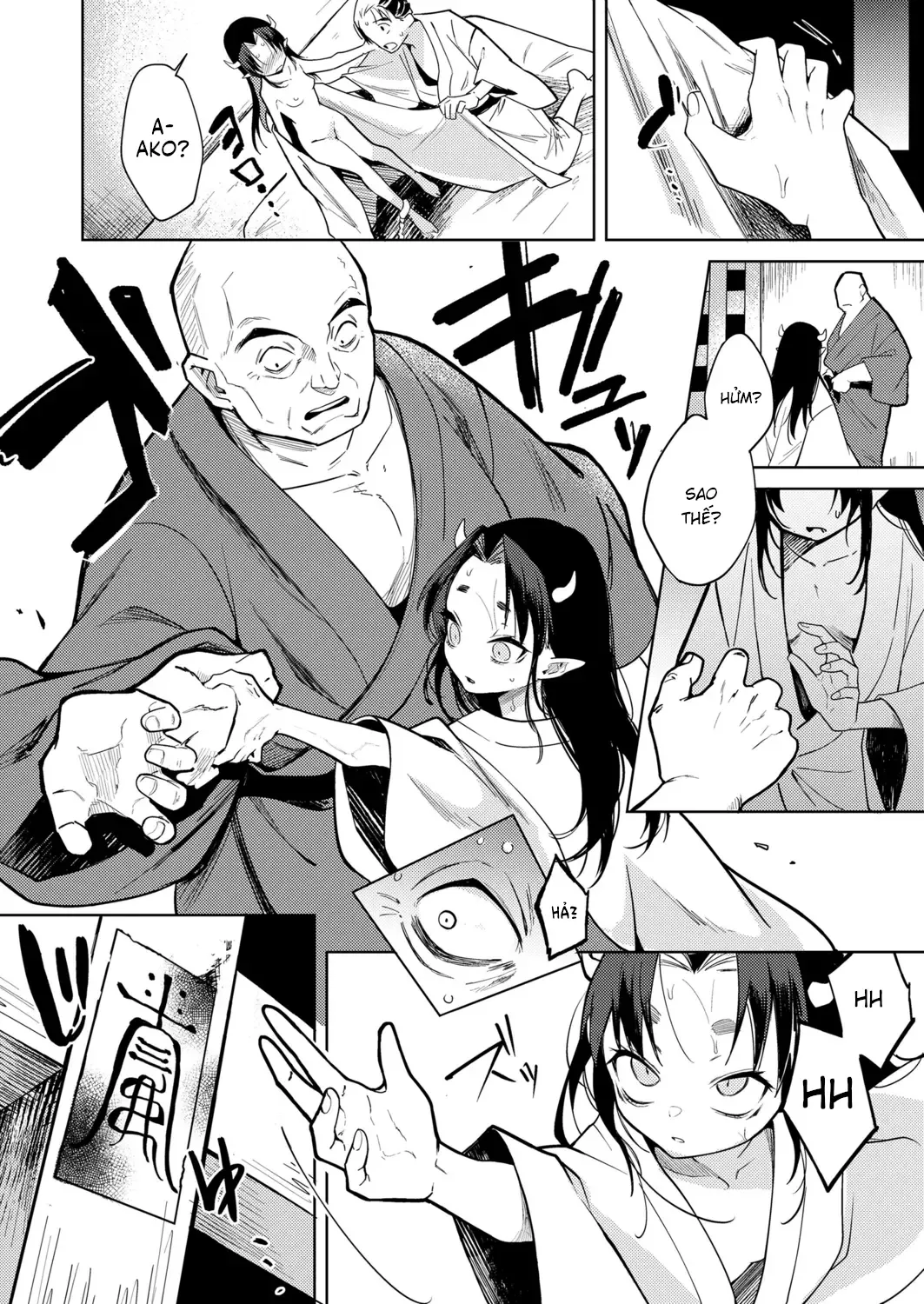HentaiVN.net - Ảnh 29 - Nhốt bé Oni trong cũi sắt [Oni o Toraeru; 鬼を囚える] - Tháng cô hồn tà dăm có quỷ theo sau