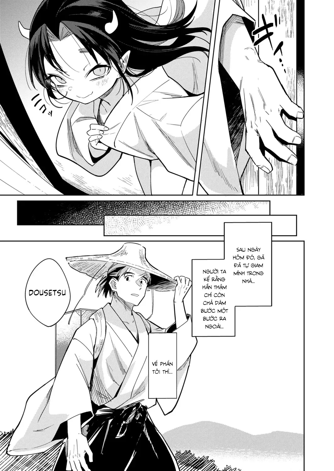 HentaiVN.net - Ảnh 32 - Nhốt bé Oni trong cũi sắt [Oni o Toraeru; 鬼を囚える] - Tháng cô hồn tà dăm có quỷ theo sau