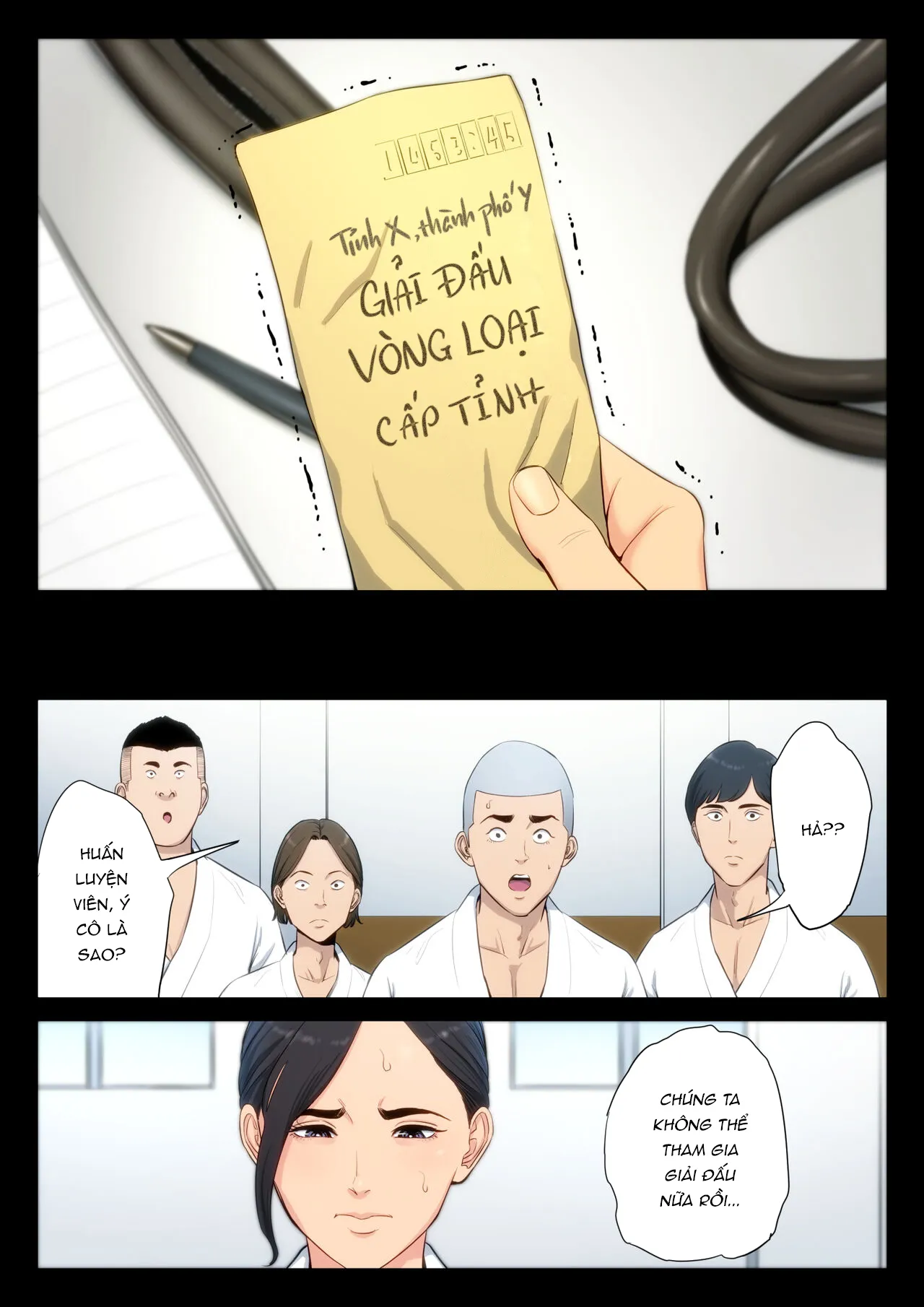HentaiVN.net - Ảnh 10 - Gài bẫy giáo viên dạy võ! [Juudoubu Komon no Onna Kyoushi ga Tsumihoroboshi no Tame ni Buin-tachi ni Mawasareru Hanashi] - Phần đầu