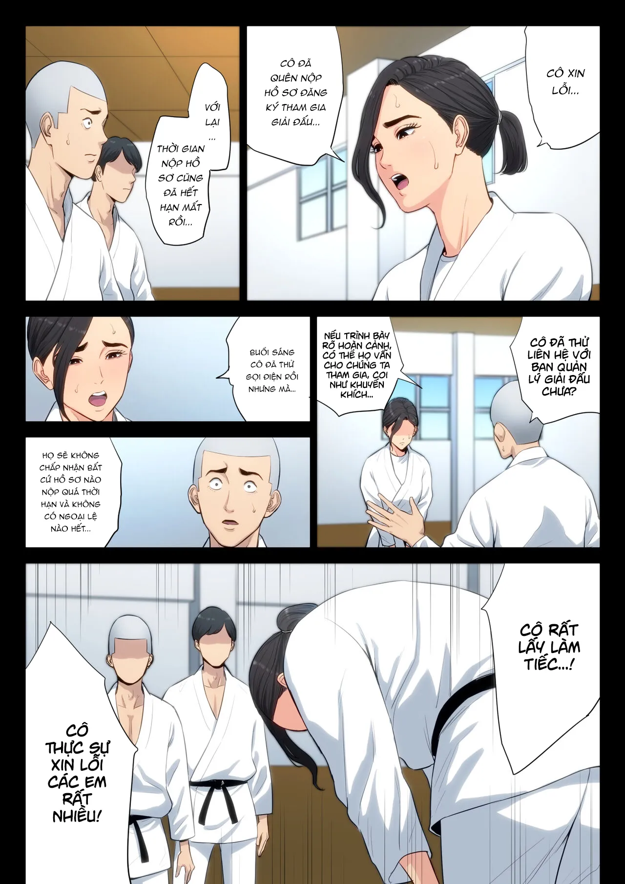 HentaiVN.net - Ảnh 11 - Gài bẫy giáo viên dạy võ! [Juudoubu Komon no Onna Kyoushi ga Tsumihoroboshi no Tame ni Buin-tachi ni Mawasareru Hanashi] - Phần đầu