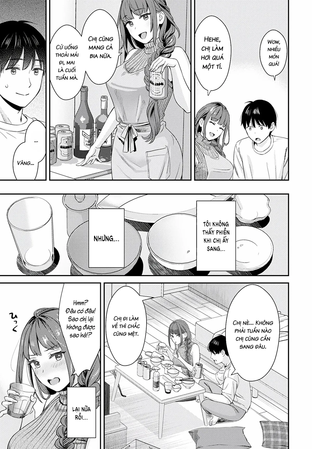 HentaiVN.net - Ảnh 4 - Chị gái không mời [Oshikake Ane] - Oneshot