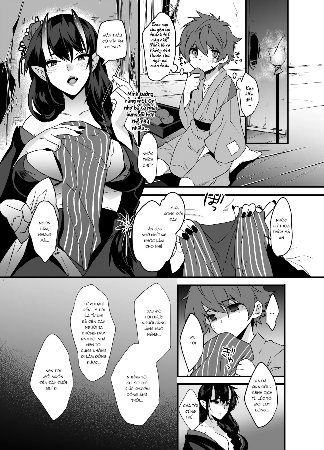 HentaiVN.net - Ảnh 6 - Bé con và nàng Oni [Oni-san Kochira, Oni-san, Over Here] - Hãy like nào!