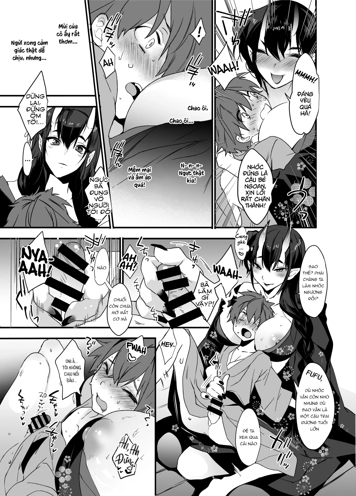 HentaiVN.net - Ảnh 8 - Bé con và nàng Oni [Oni-san Kochira, Oni-san, Over Here] - Hãy like nào!