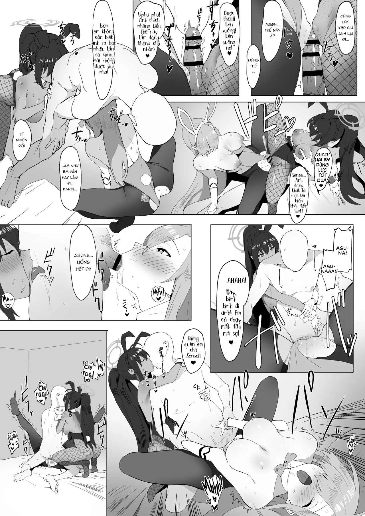 HentaiVN.net - Ảnh 10 - Lại là chịch hai nàng thỏ! [Asuna to Karin no Gohoushi, Asuna and Karin, At Your Service!] - Like để được chịch thêm gái thỏ!