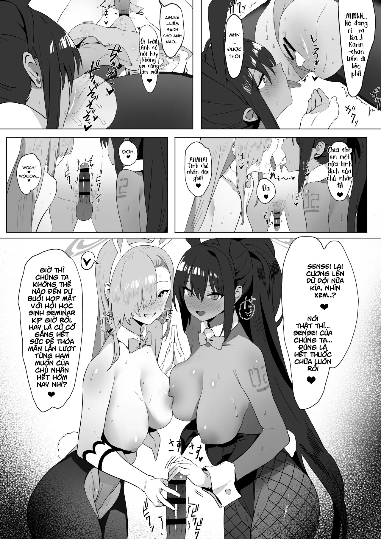 HentaiVN.net - Ảnh 16 - Lại là chịch hai nàng thỏ! [Asuna to Karin no Gohoushi, Asuna and Karin, At Your Service!] - Like để được chịch thêm gái thỏ!