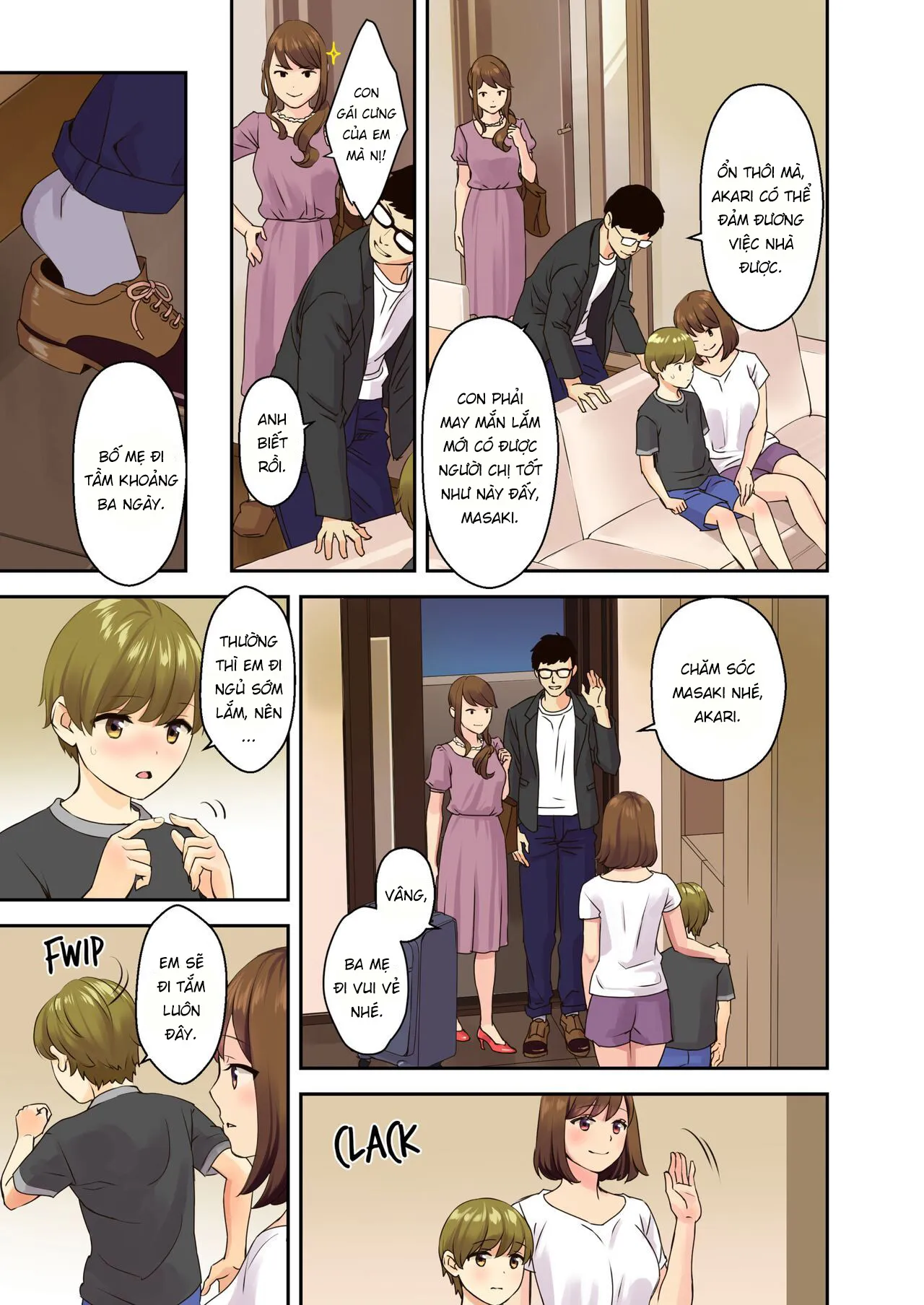 HentaiVN.net - Ảnh 3 - Khi ba mẹ vắng nhà... [Papa to Mama ga Inai Aida ni...] - Oneshot