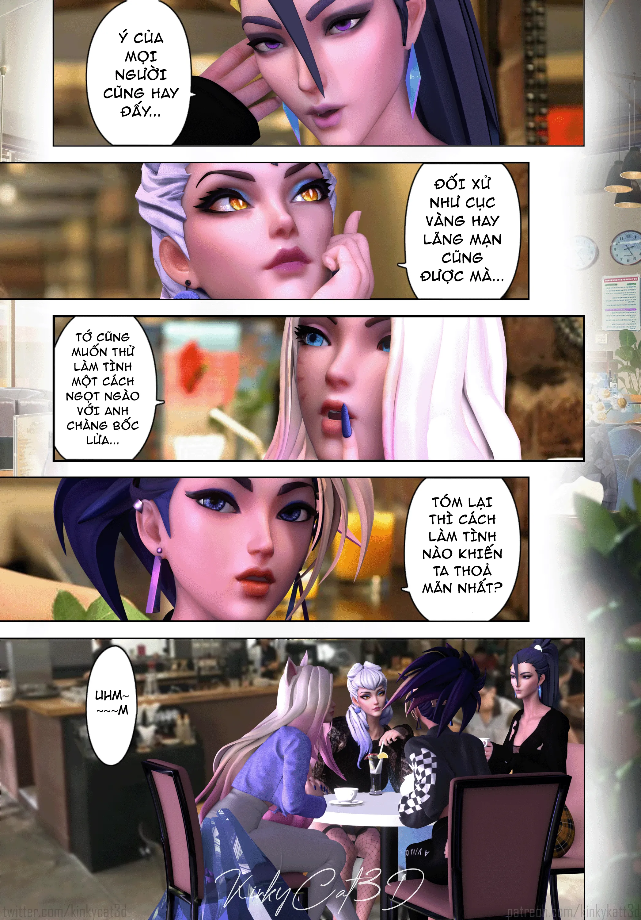HentaiVN.net - Ảnh 13 - Chuyện phiếm của những cô gái K/DA [K/DA Girls talk] - Nói dối đéo biết ngượng