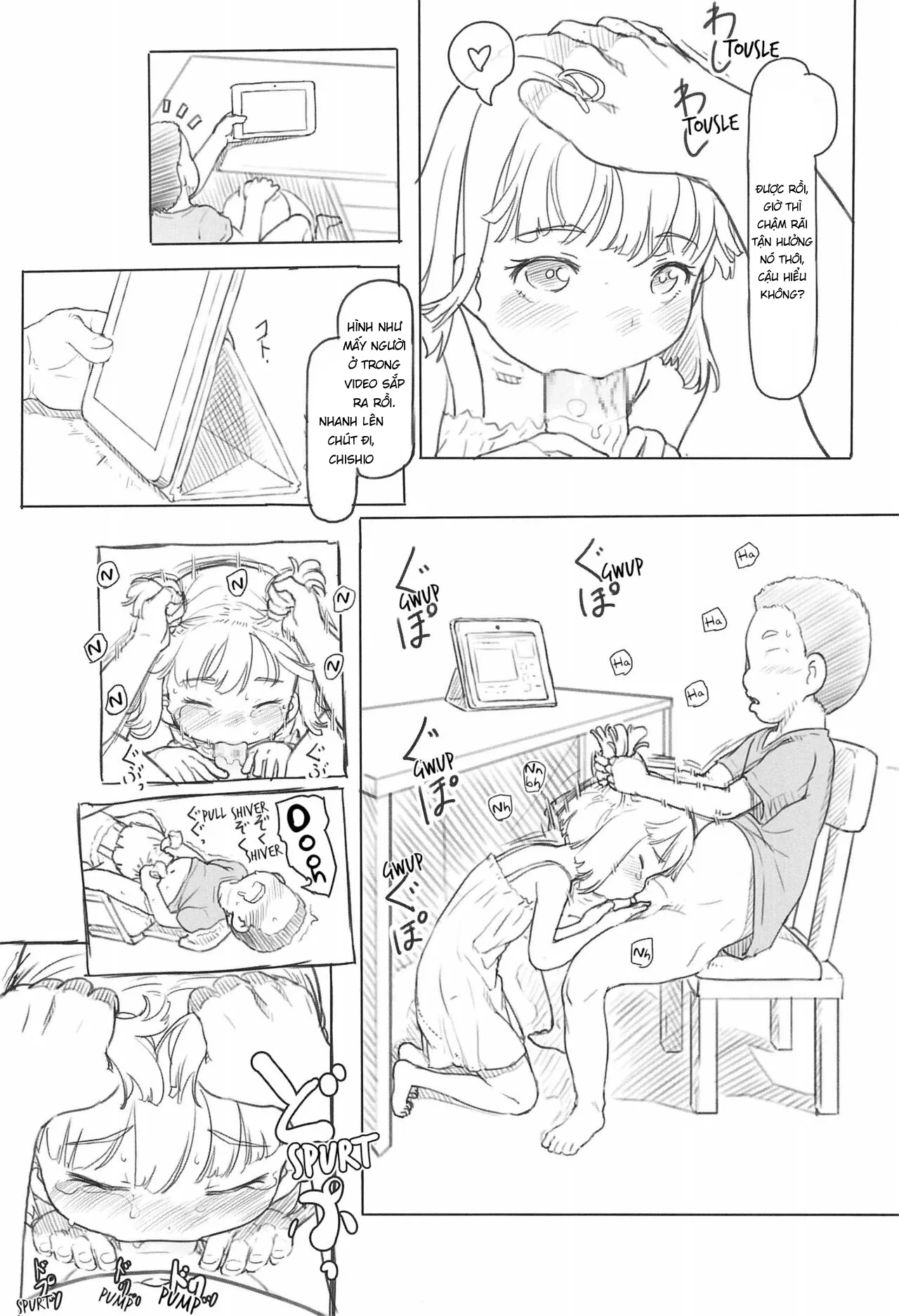 HentaiVN.net - Ảnh 8 - Sử dụng cô bạn chậm phát triển như cái bình chứa tôn [Using A Retarded Little Girl As A Cocksleeve] - Chap 2