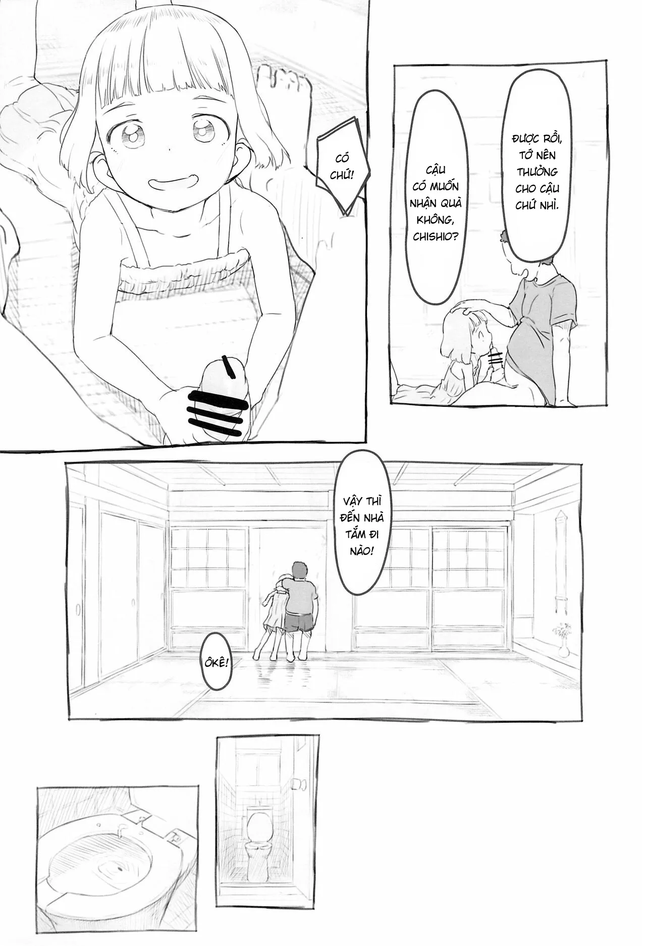 HentaiVN.net - Ảnh 8 - Sử dụng cô bạn chậm phát triển như cái bình chứa tôn [Using A Retarded Little Girl As A Cocksleeve] - Chap 3