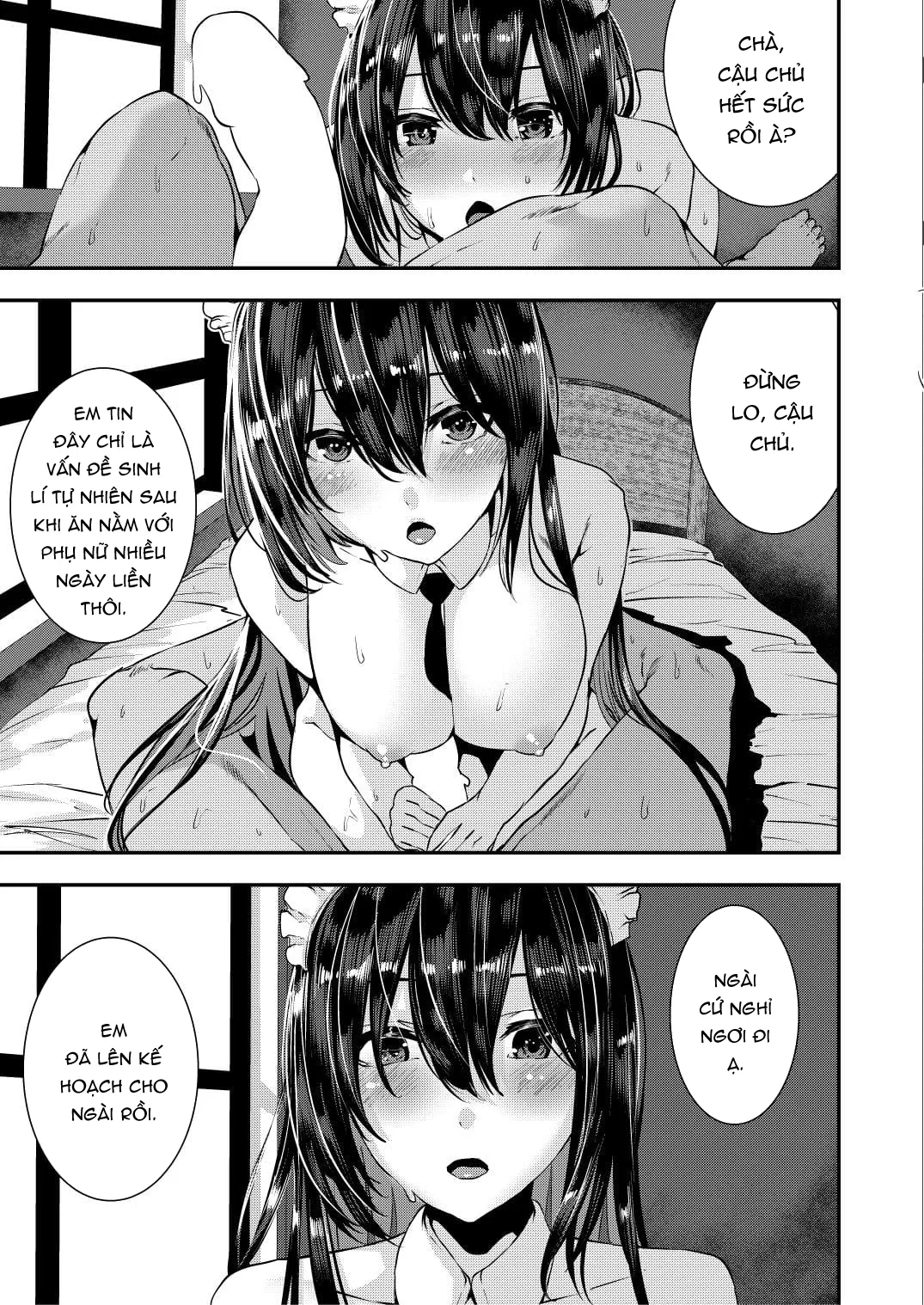 HentaiVN.net - Ảnh 6 - Thắm đượm tình yêu cùng cặp hầu gái. [Deredere Maid to Tsuntsun Maid Shikotama Ecchi, Lots Of Lewd Loving With Both My Warm And Cold Maids] - Oneshot