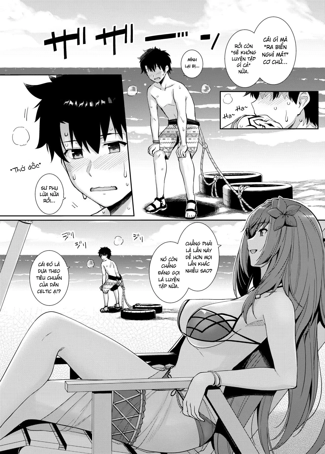 HentaiVN.net - Ảnh 4 - Mizugi Shishou to Koibito Ecchi Suru Hon - Bản có che