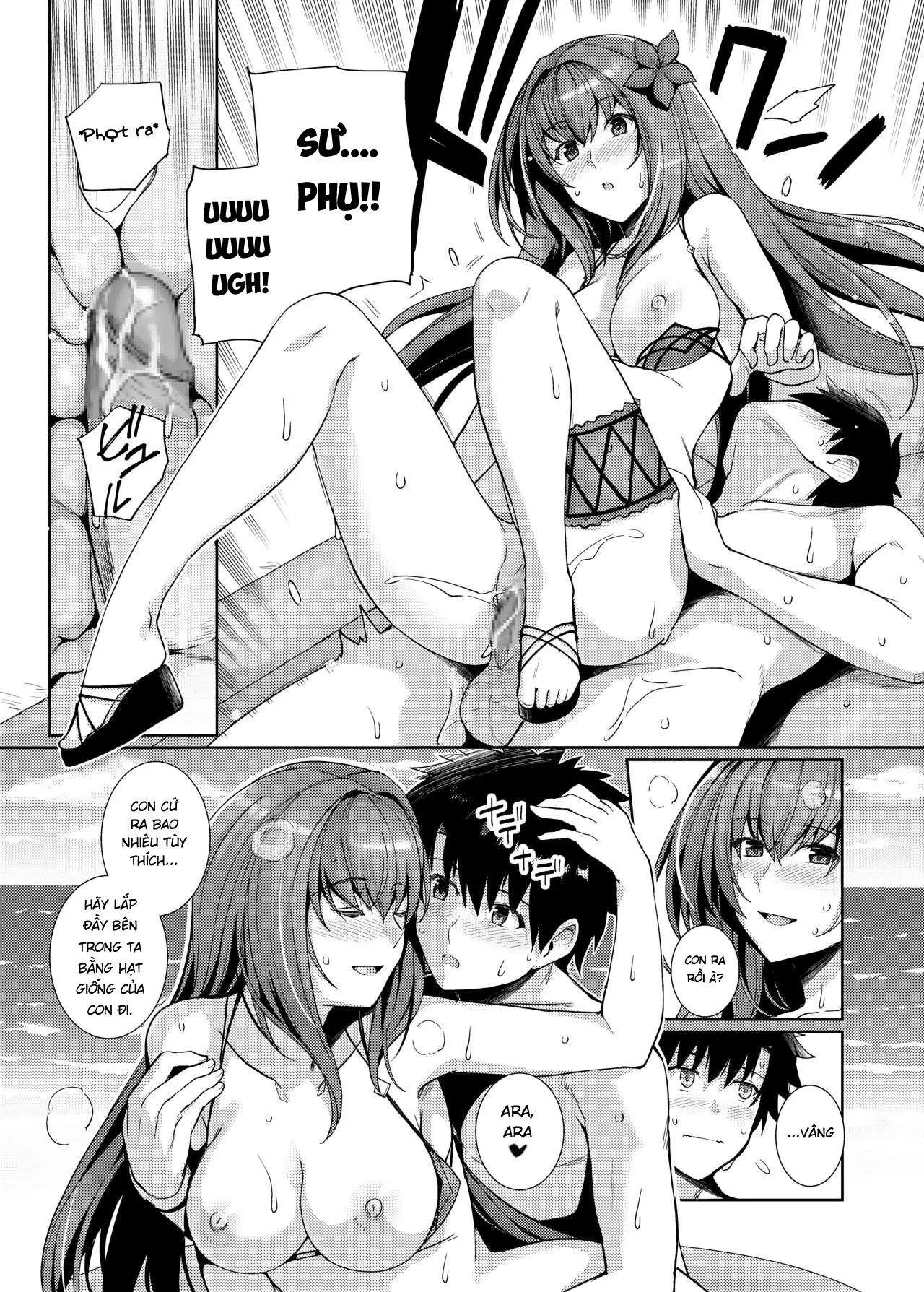 HentaiVN.net - Ảnh 11 - Mizugi Shishou to Koibito Ecchi Suru Hon - Bản không che