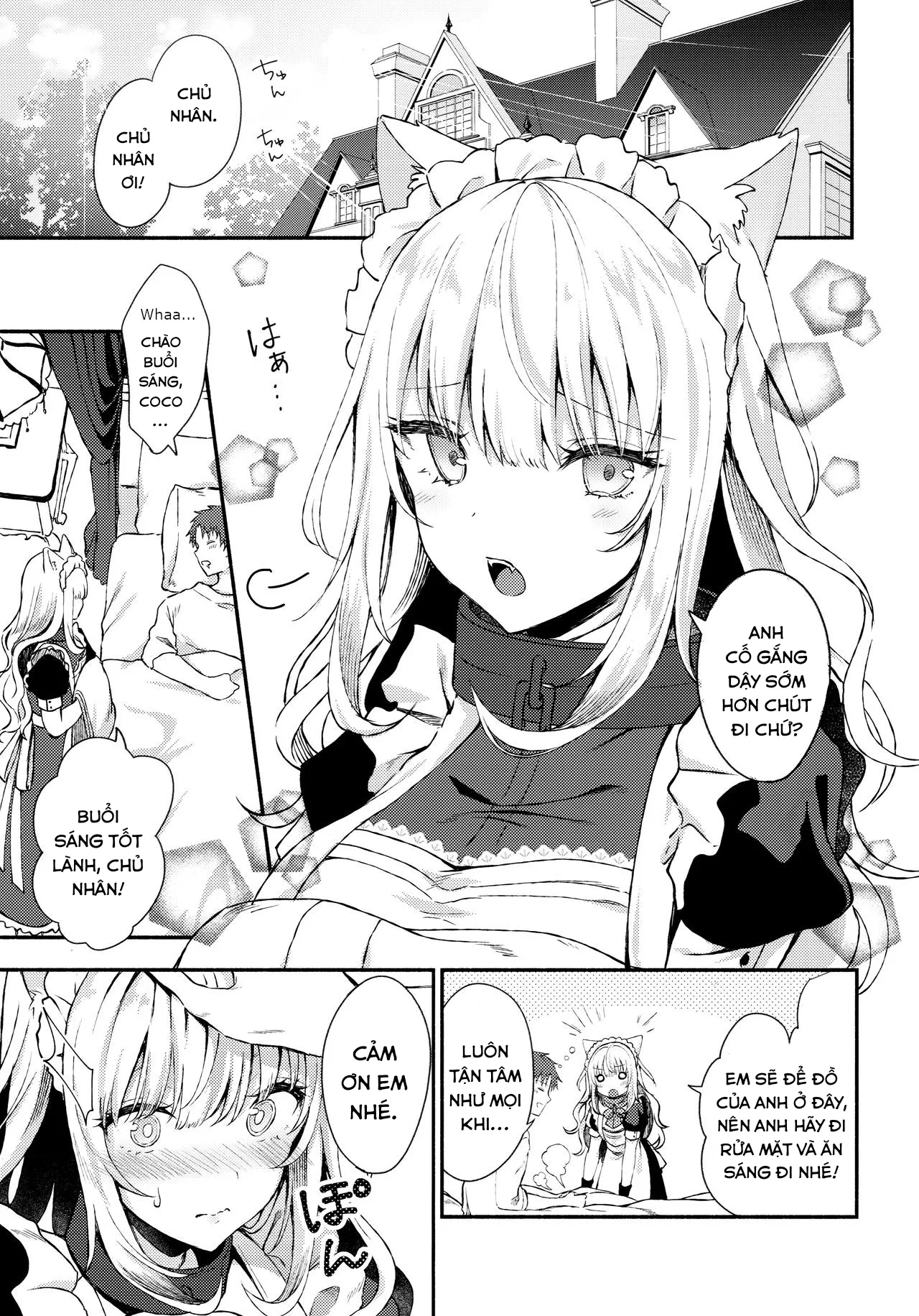 HentaiVN.net - Ảnh 4 - Nàng mèo hầu gái. [Moto Dorei no Nekomimi Maid to Shiawase Ecchi Suru Hon] - Oneshot