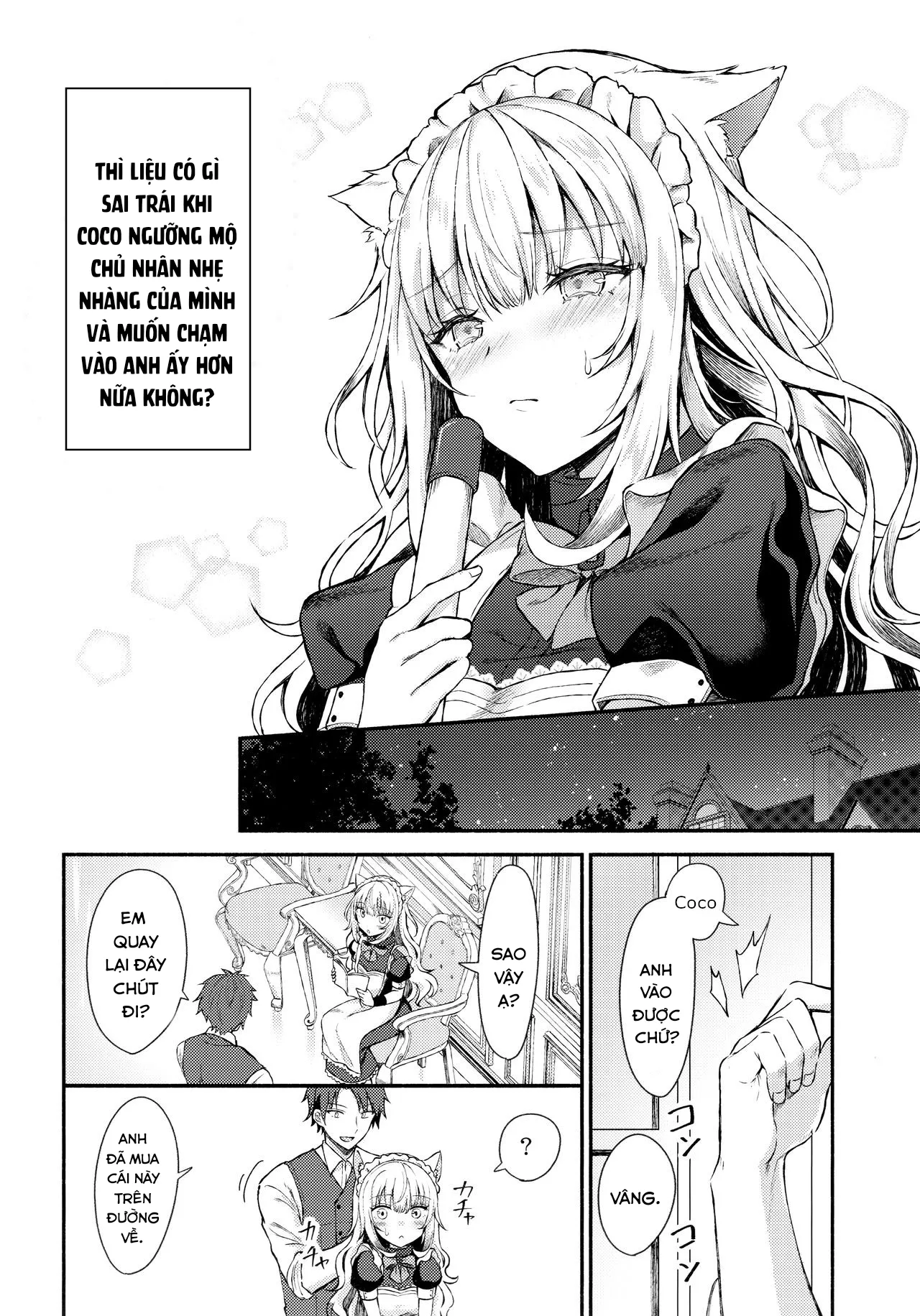 HentaiVN.net - Ảnh 7 - Nàng mèo hầu gái. [Moto Dorei no Nekomimi Maid to Shiawase Ecchi Suru Hon] - Oneshot
