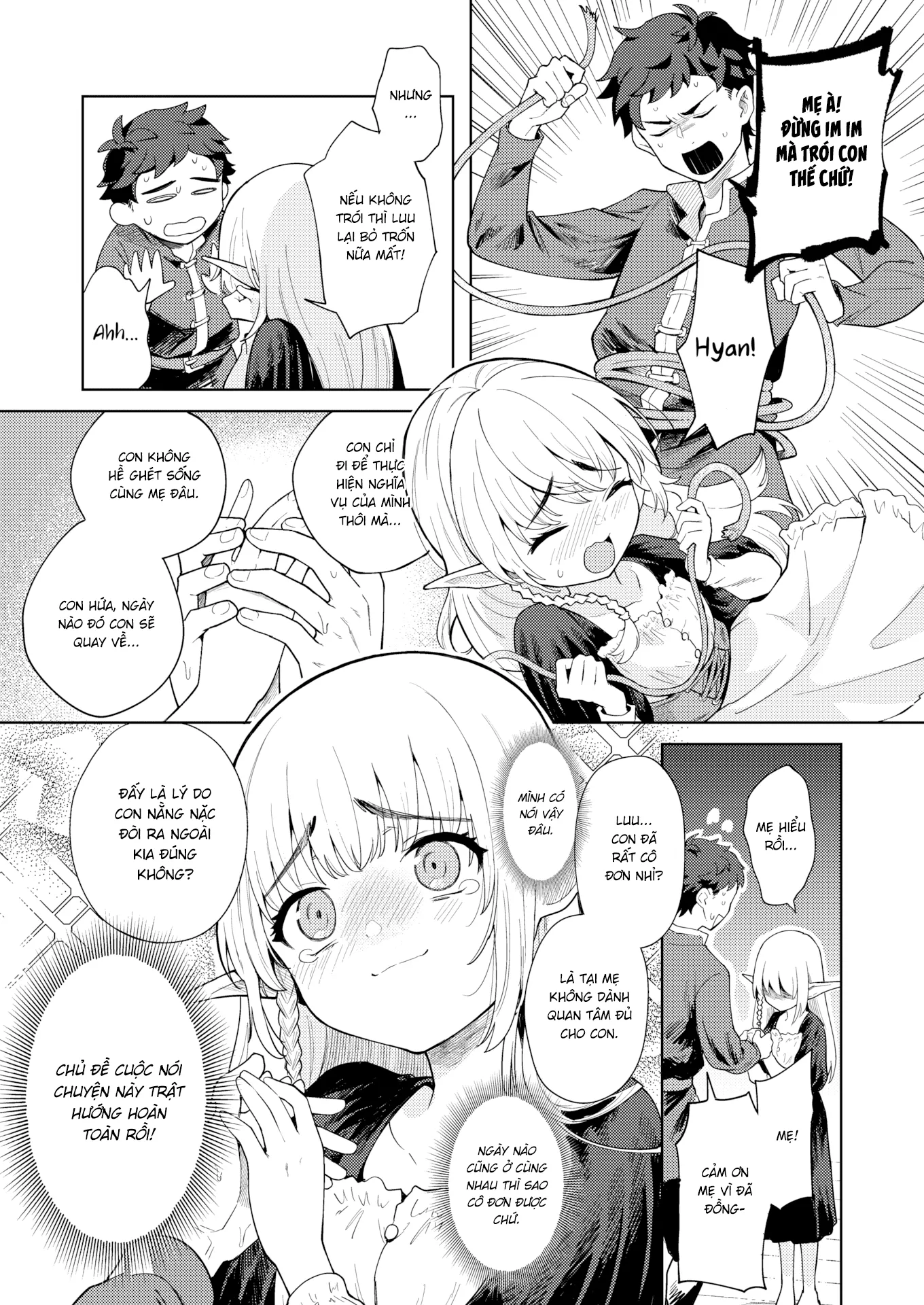 HentaiVN.net - Ảnh 5 - My Elven Foster Mom Loves Me So Much That She Won't Let Me Go on Adventures! - Oneshot