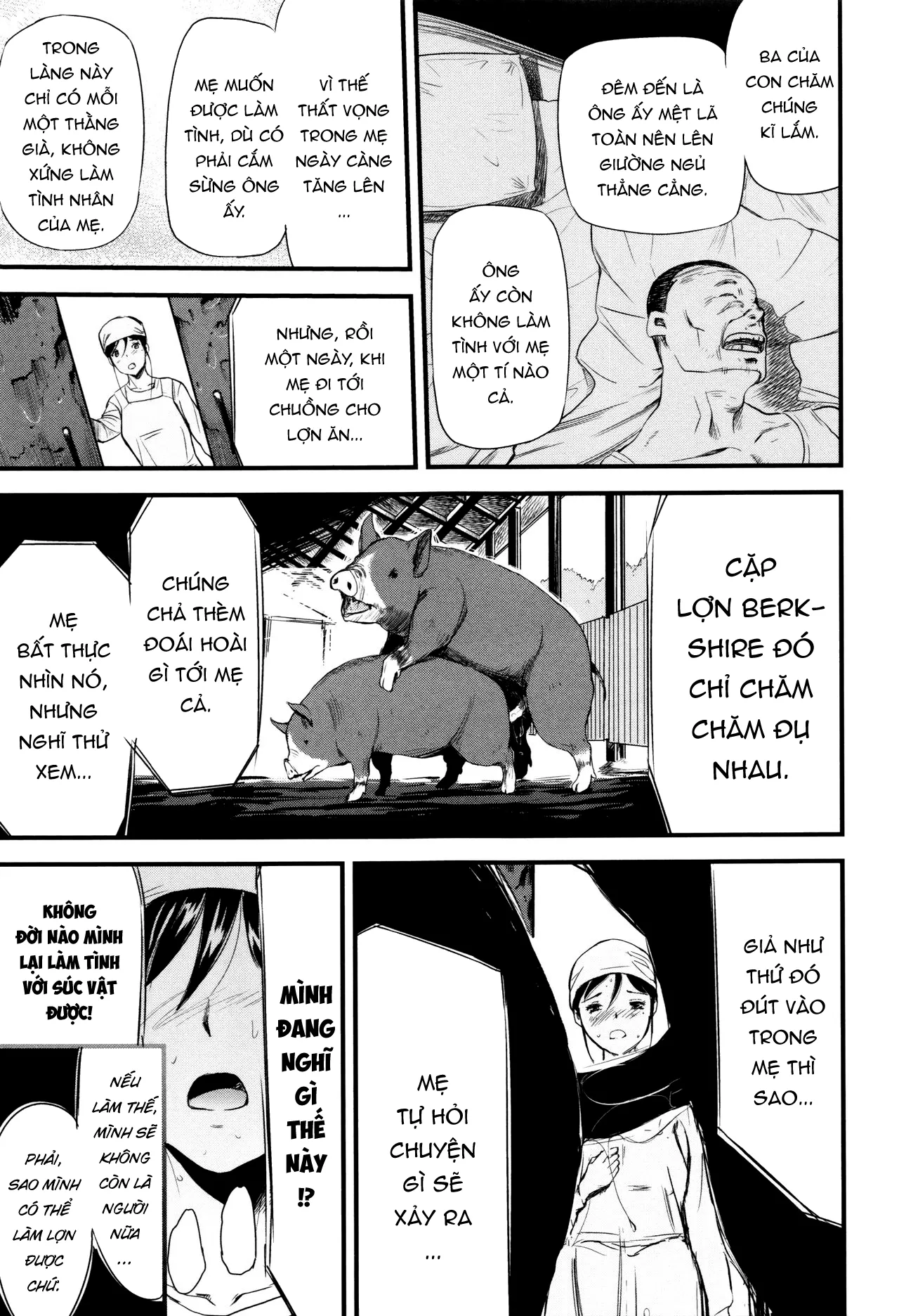 HentaiVN.net - Ảnh 13 - Mẹ con nhà lợn [Oyako Tonsha | Mother/Daughter Pigsty] - Oneshot