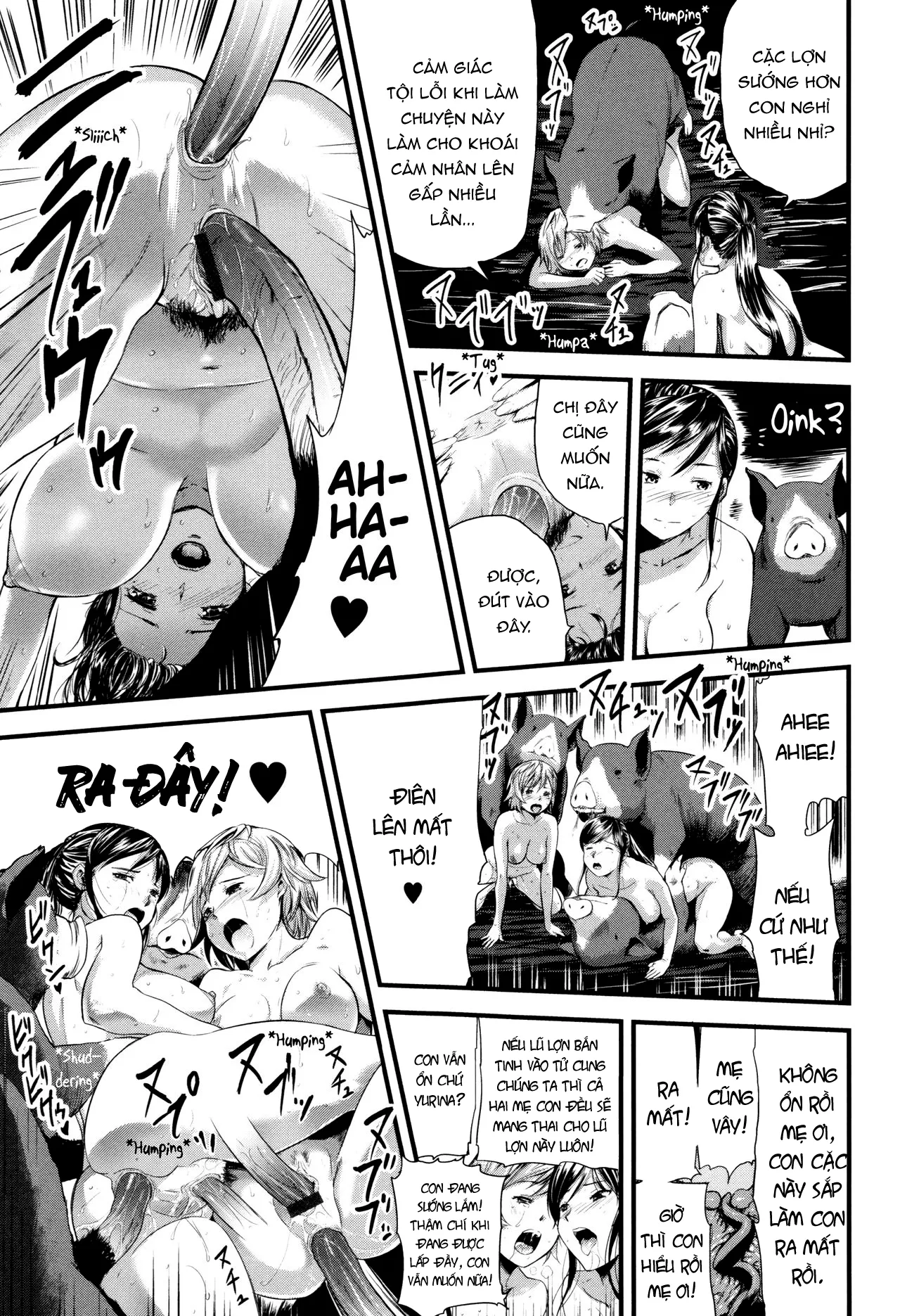 HentaiVN.net - Ảnh 18 - Mẹ con nhà lợn [Oyako Tonsha | Mother/Daughter Pigsty] - Oneshot