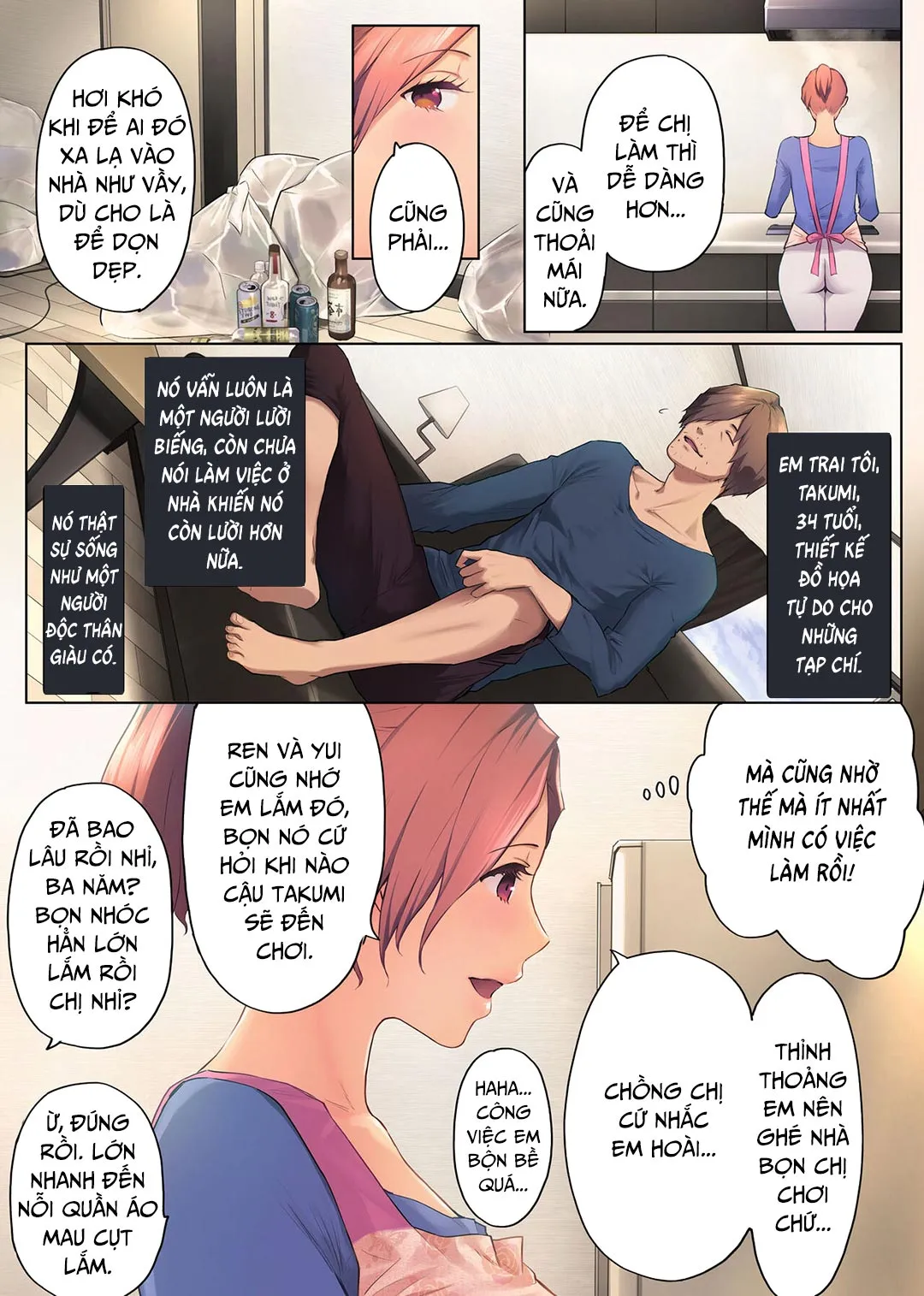 HentaiVN.net - Ảnh 10 - Chị gái mặn mà của tôi – Mối quan hệ điên rồ của chị gái và em trai [My Mature Older Sister ~The Crazy Convenient Relationship Of An Older Sister And Younger Brother In Their 30s; UreAne ~Sanjuudai Kara No Tsugou Ga Yosugiru Kyoudai Kankei~] - Chap 1