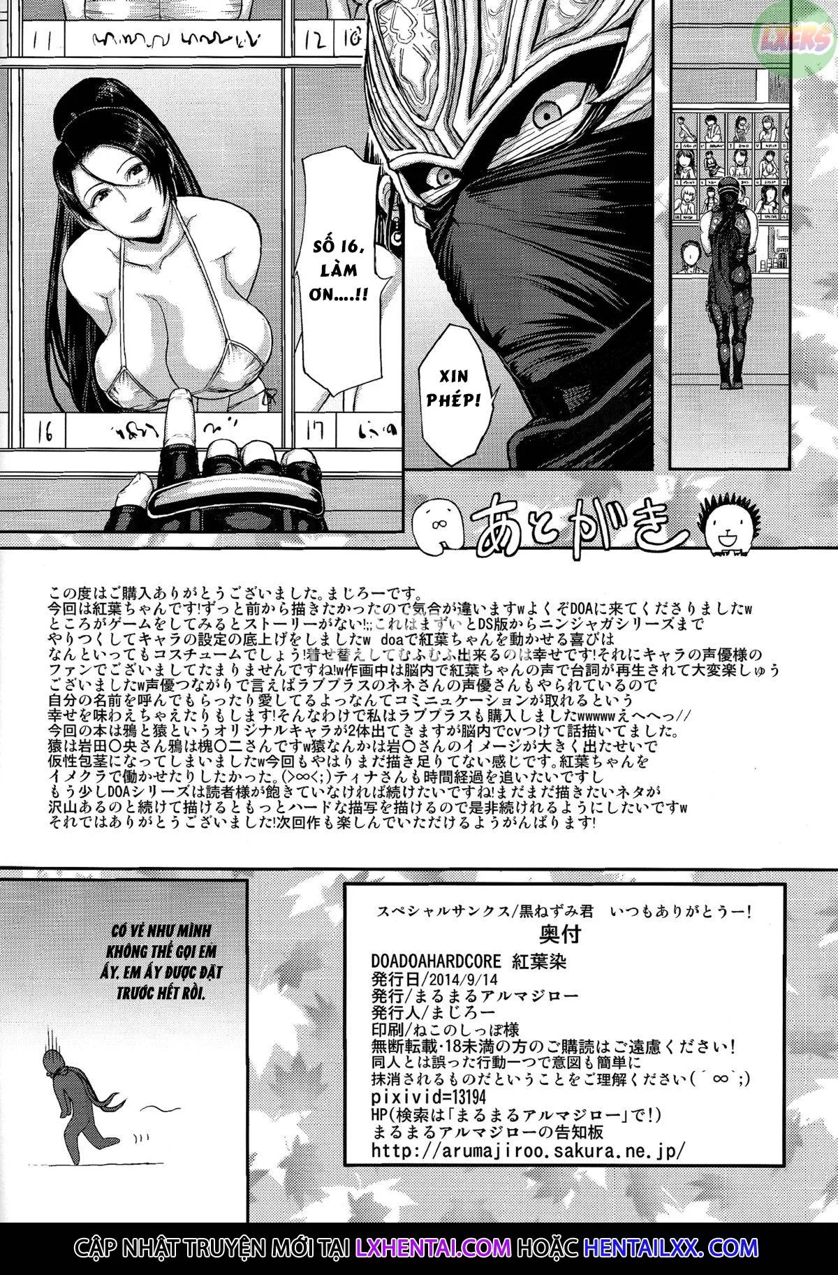 HentaiVN.net - Ảnh 53 - DOA DOA HARD CORE - Staining Momiji [DOA DOA HARD CORE Momijizome] - Oneshot