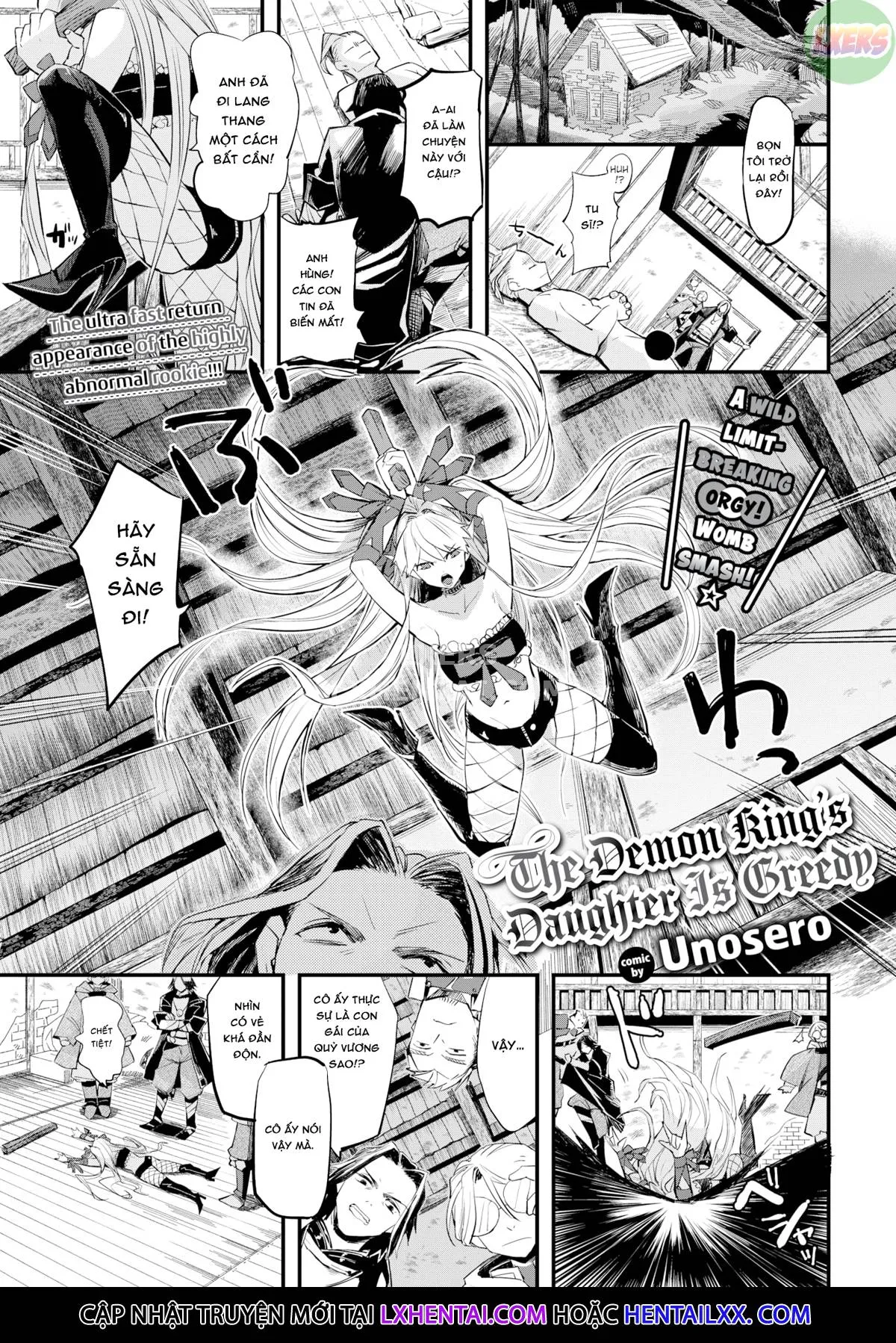 HentaiVN.net - Ảnh 4 - Con gái của Quỷ vương thật tham lam [The Demon King's Daughter Is Greedy] - Oneshot