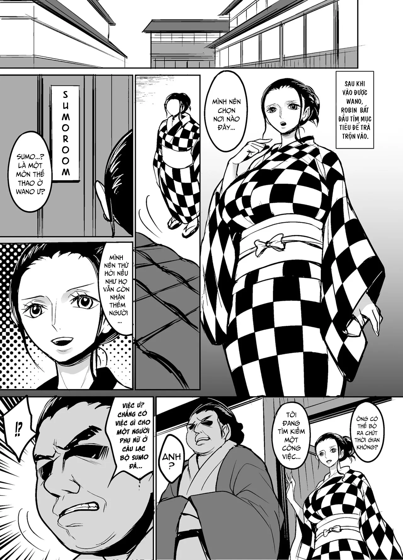 HentaiVN.net - Ảnh 4 - Xâm nhập vào wano quốc với tư cách một sumo [Wa no Kuni ni Sumou-tori to Shite Sennyu Shite Shimatta Kokogaku-sha ; The Archaeologist Who Has Infiltrated the Wano Country As a Sumo Wrestler] - Chap 1