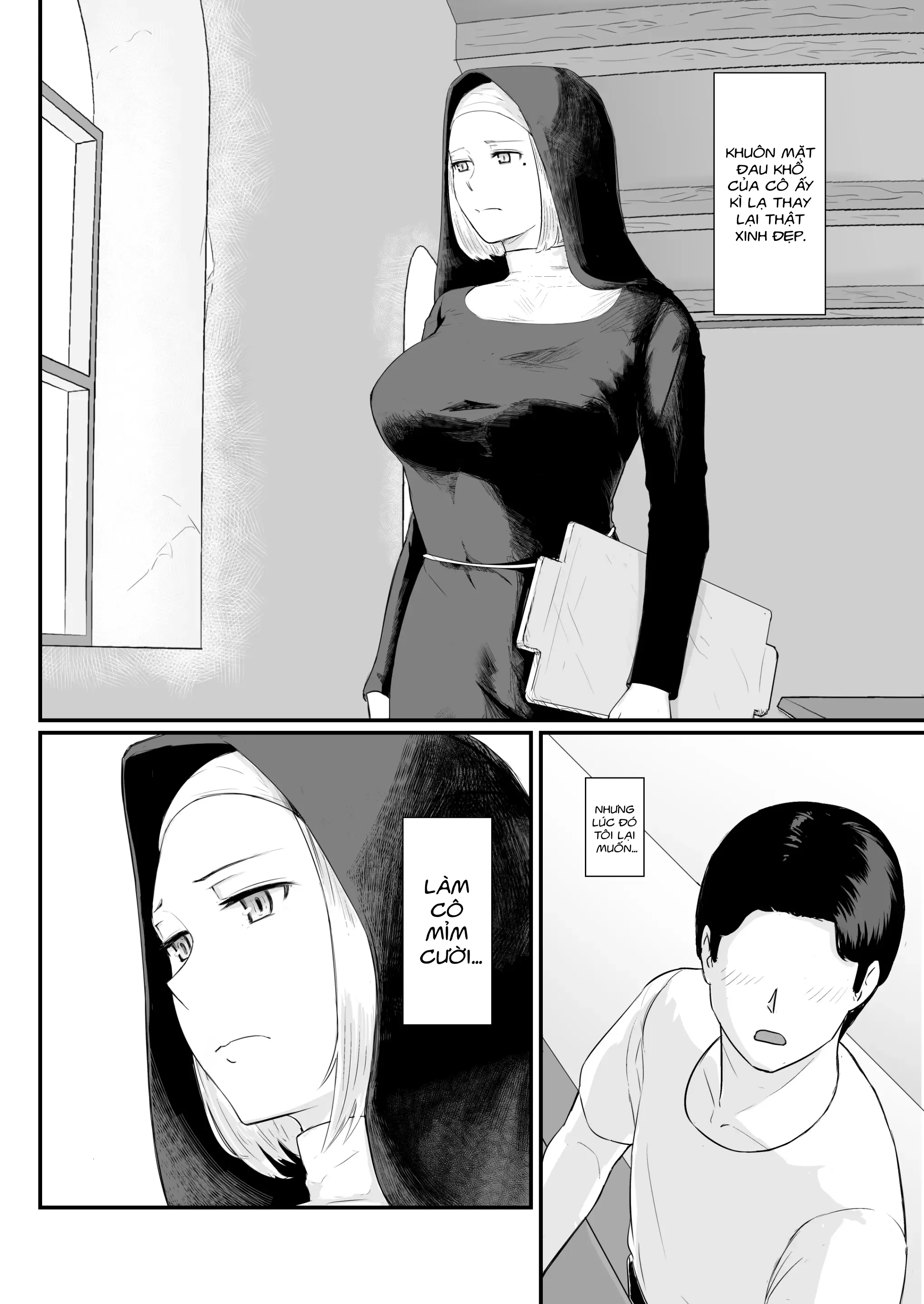 HentaiVN.net - Ảnh 9 - Mượn vợ cứu lấy mùa đông [Tsuma No Fuyugomori Kashidasareta Karada ; 妻の冬籠り 貸し出された肉体] - Khởi đầu tình yêu