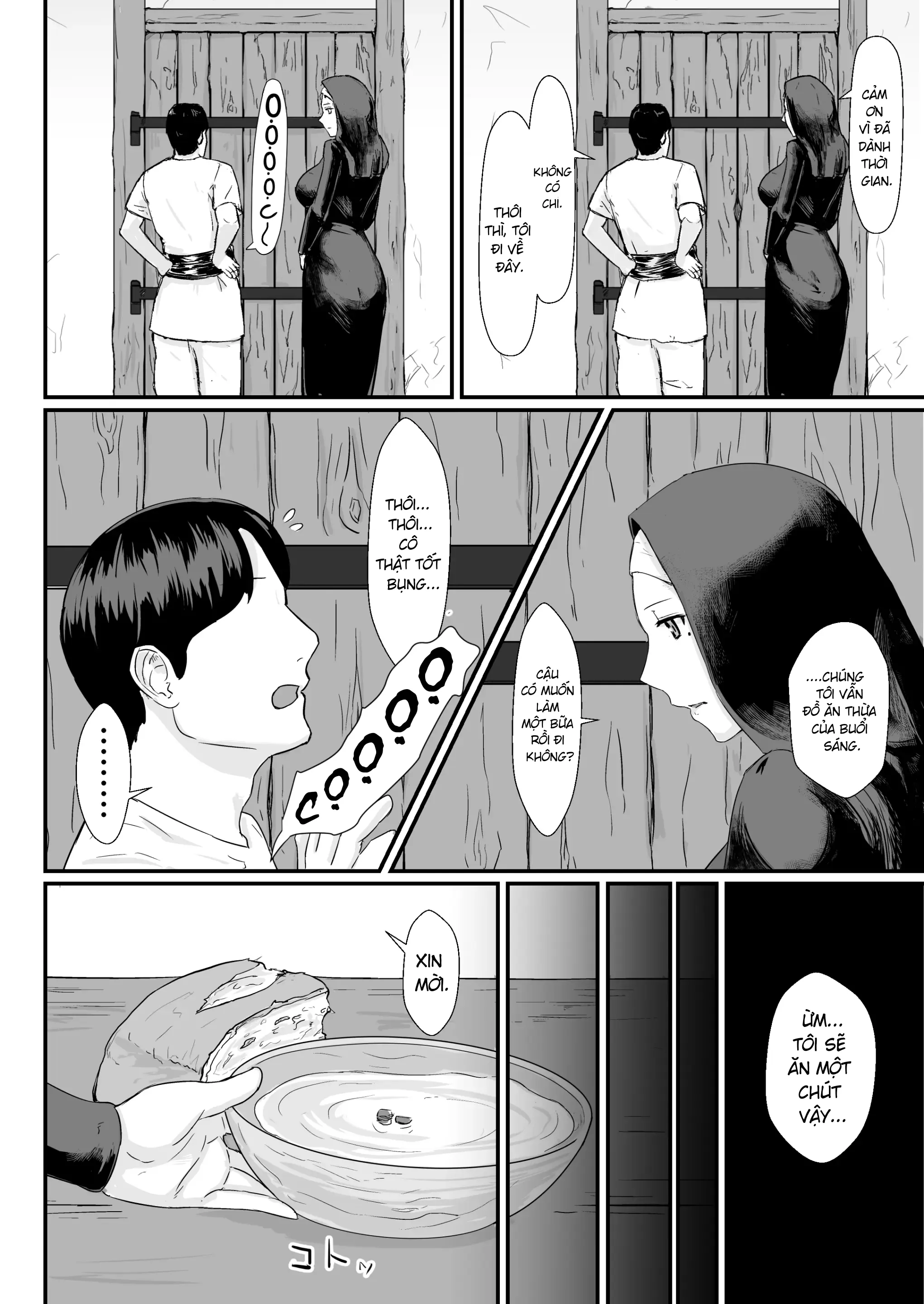 HentaiVN.net - Ảnh 7 - Mượn vợ cứu lấy mùa đông [Tsuma No Fuyugomori Kashidasareta Karada ; 妻の冬籠り 貸し出された肉体] - Khởi đầu tình yêu
