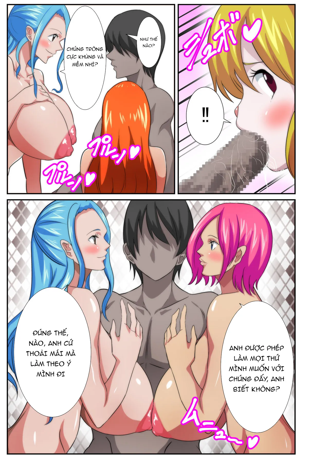 HentaiVN.net - Ảnh 8 - Thiên đường harem với các nữ nhân vật ngực bự [Bakunyuu Heroine no Harem Rakuen] - Oneshot Full Màu