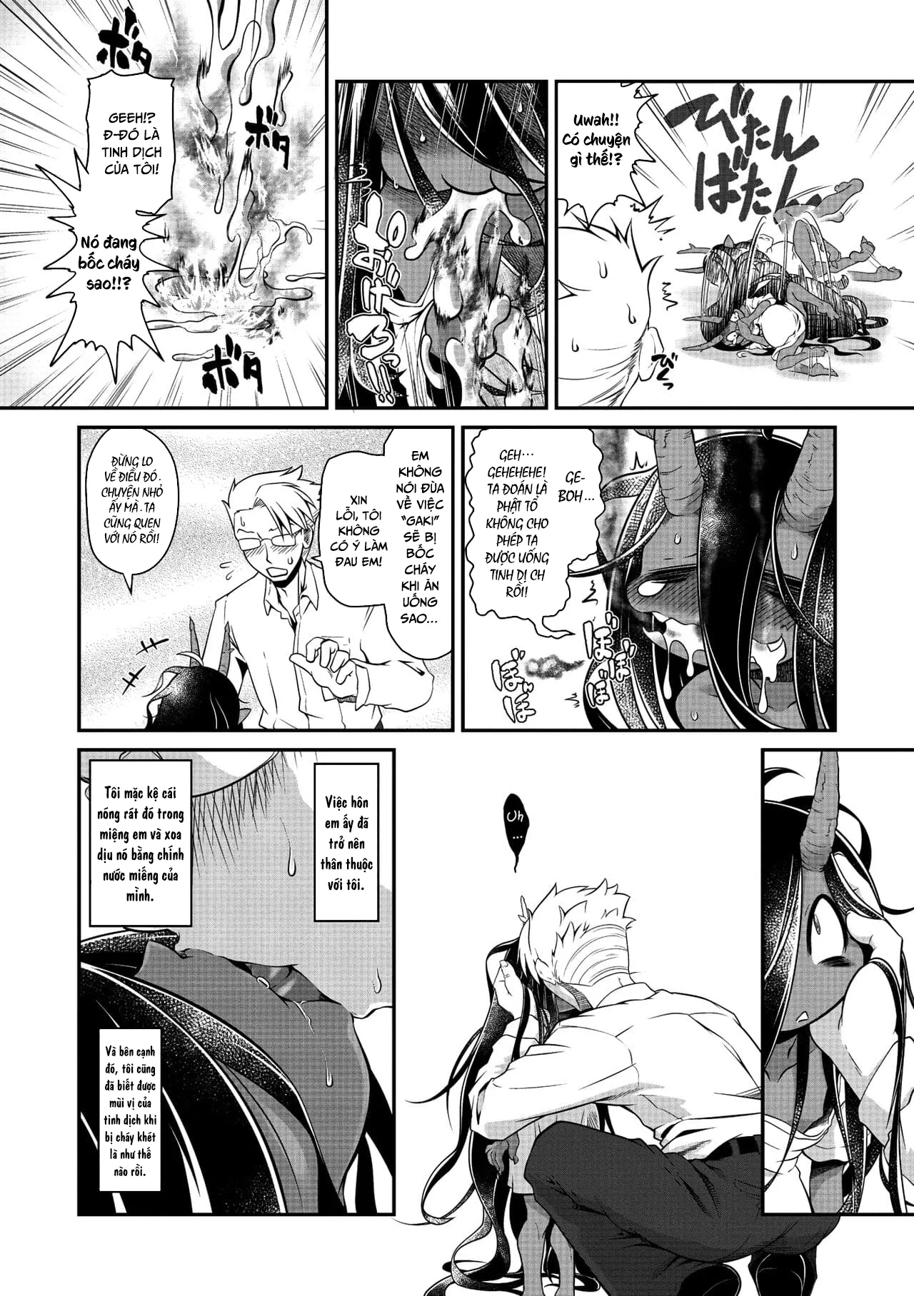 HentaiVN.net - Ảnh 12 - Một linh hồn đói bụng cứ đeo bám lấy tôi [Bachiatari no Heireita; A Hungry-Spirit of the Damned] - Oneshot