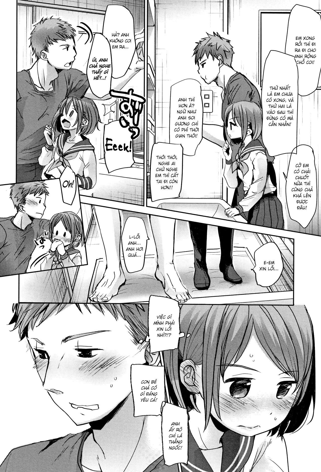 HentaiVN.net - Ảnh 5 - Khi bố mẹ vắng nhà [Oya no Inuma no Sentaku] - Oneshot