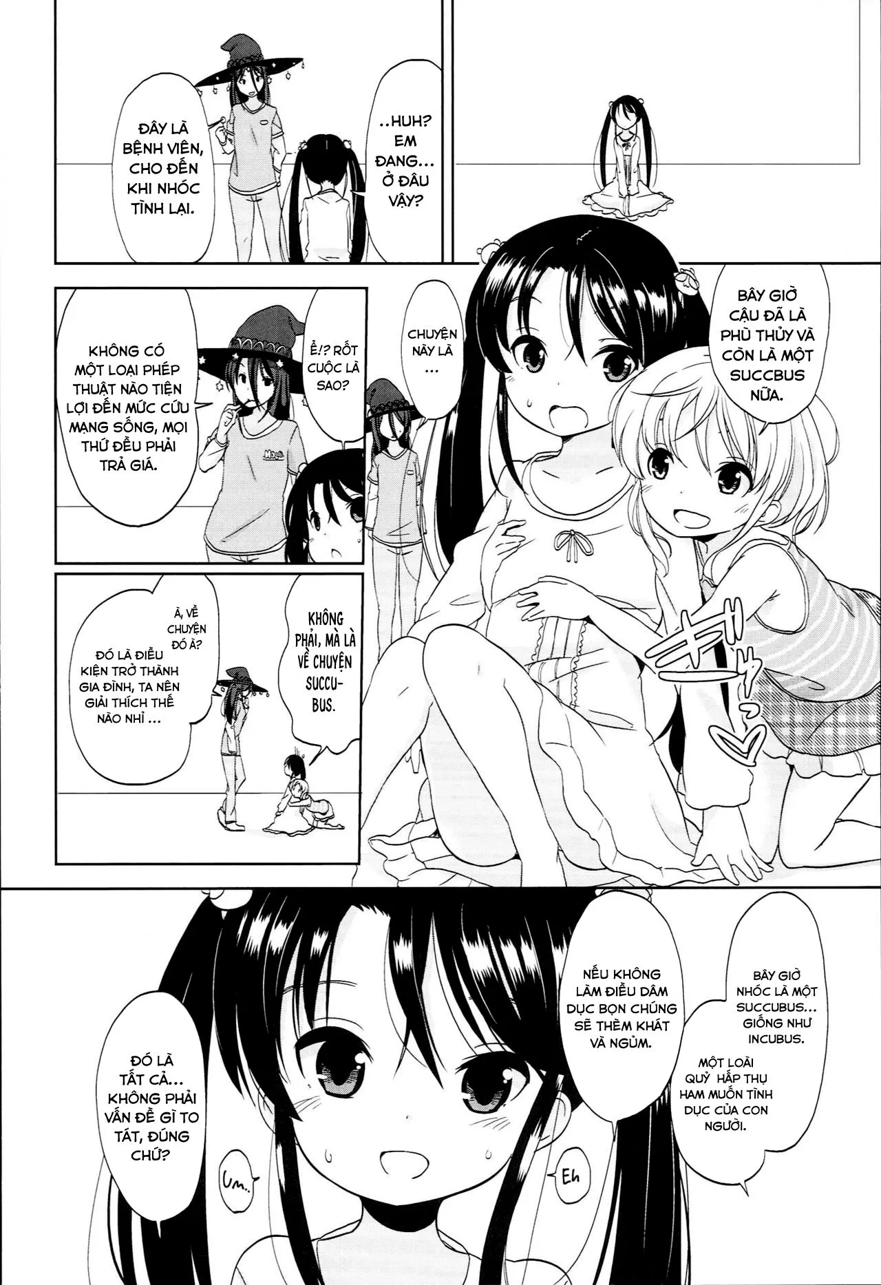 HentaiVN.net - Ảnh 4 - Tôi là học sinh tiểu học, nhưng từ hôm nay tôi trở thành Succubus [Futsuu no Onna no Ko datta kedo Kyou kara Inma ni narimashita] - Chương 1