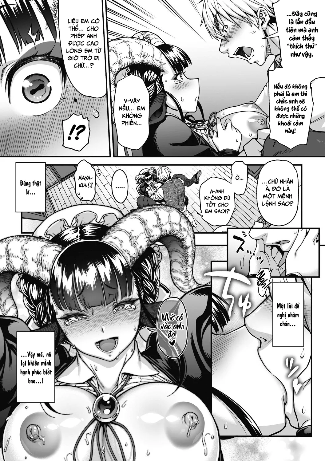 HentaiVN.net - Ảnh 23 - Chuyện tình lãng mạn của cô hầu gái lắm lông [Koisuru Kuroyagi; A Black Goat Maiden's (Shaving) Romance] - Oneshot