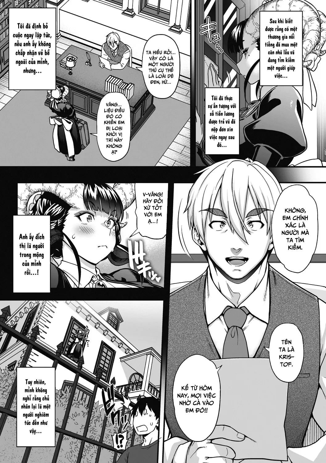 HentaiVN.net - Ảnh 4 - Chuyện tình lãng mạn của cô hầu gái lắm lông [Koisuru Kuroyagi; A Black Goat Maiden's (Shaving) Romance] - Oneshot