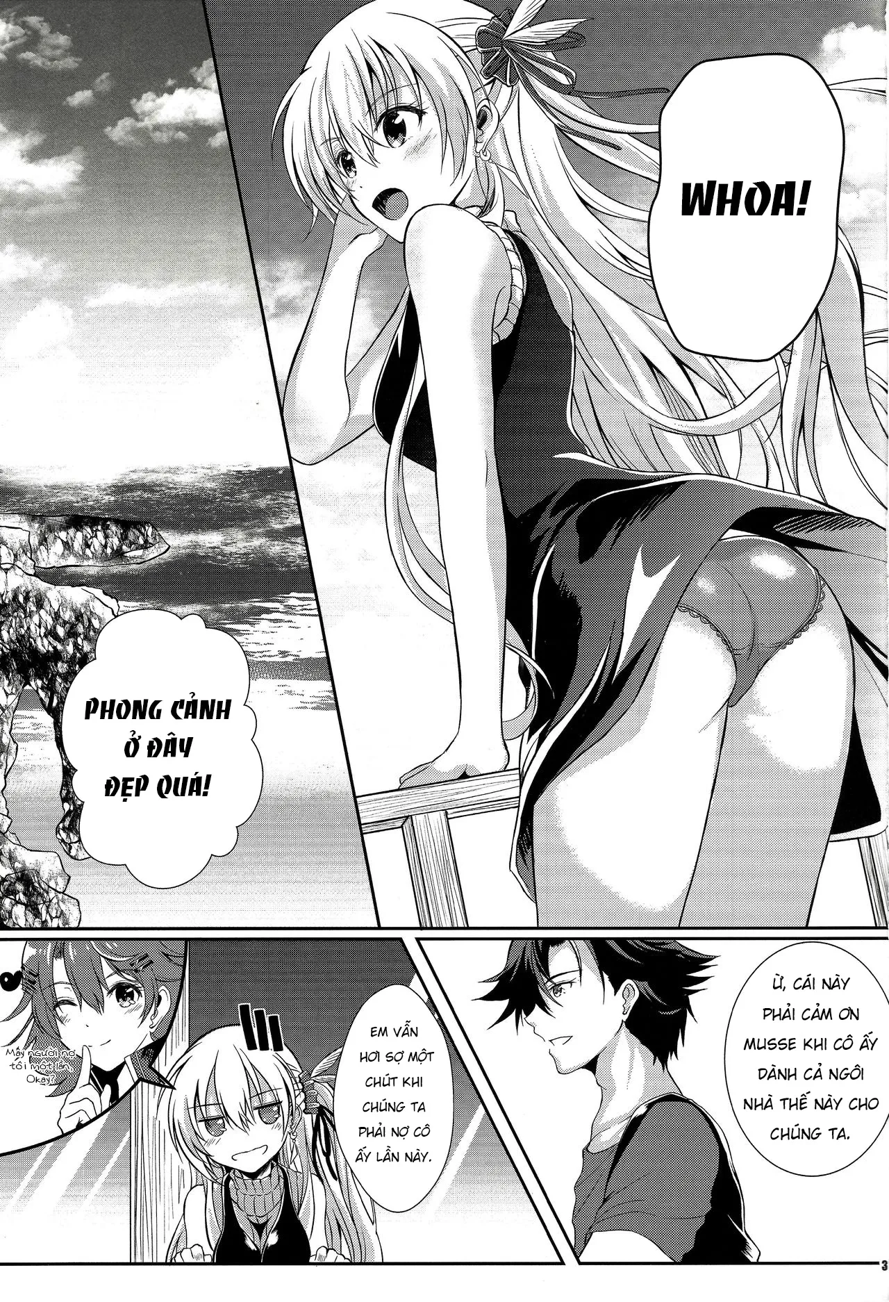 HentaiVN.net - Ảnh 3 - Kì Nghỉ Hạnh Phúc! [Yakusoku no Yoru - Happy Vacation; Happy Vacation!] - Chap 1