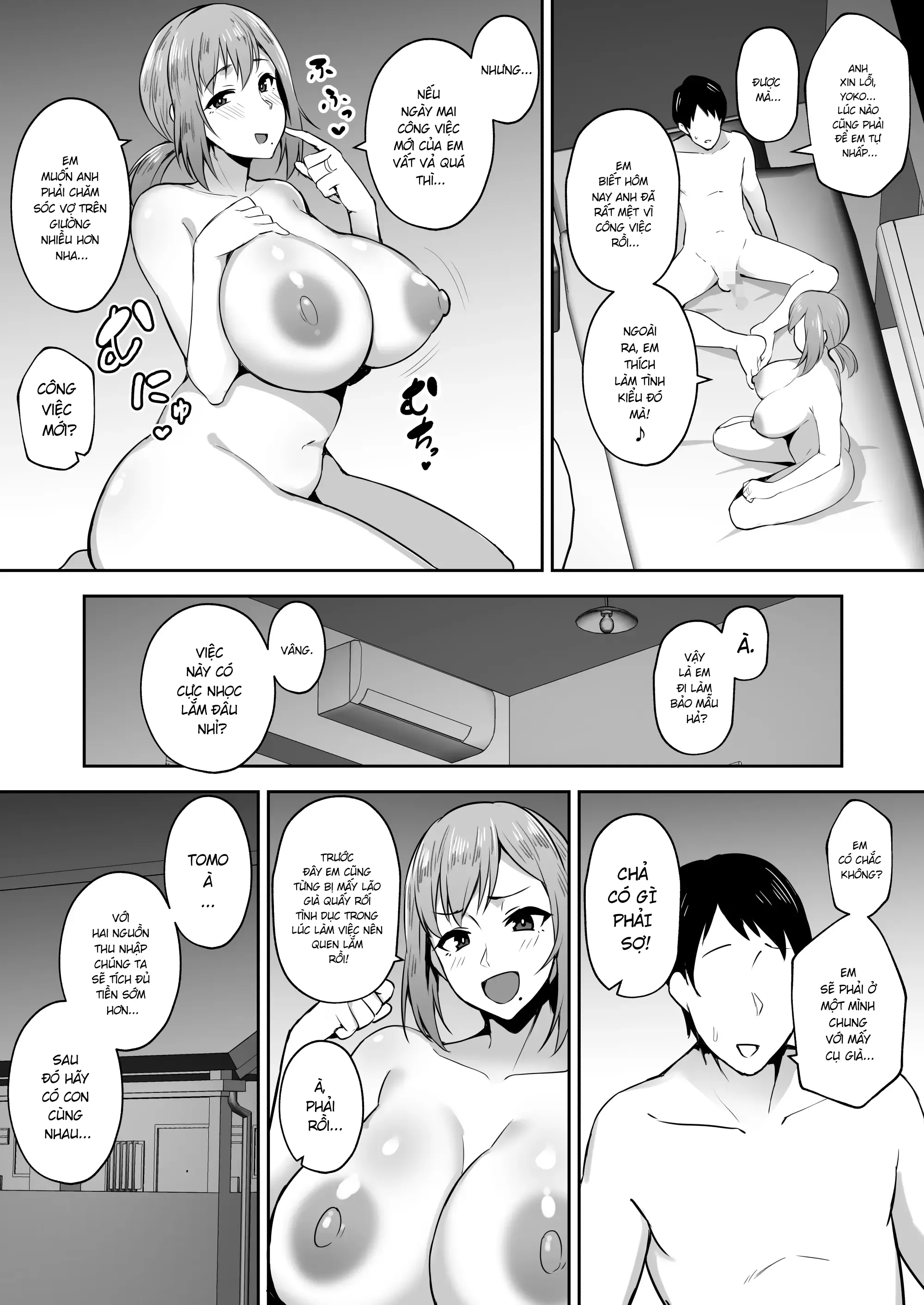 HentaiVN.net - Ảnh 5 - Vợ ngực bự Yoko - Làm bảo mẫu cho một cậu trai ở chung cư [寝取られた爆乳元気妻ようこ ―家事代行先で年下セレブのオナホ妻にされました―;Netorareta Bakunyuu Genki Zuma Youko -Kaji Daikou Saki De Toshishita Celeb No Onaho Zuma Ni Saremashita-] - Chap 1