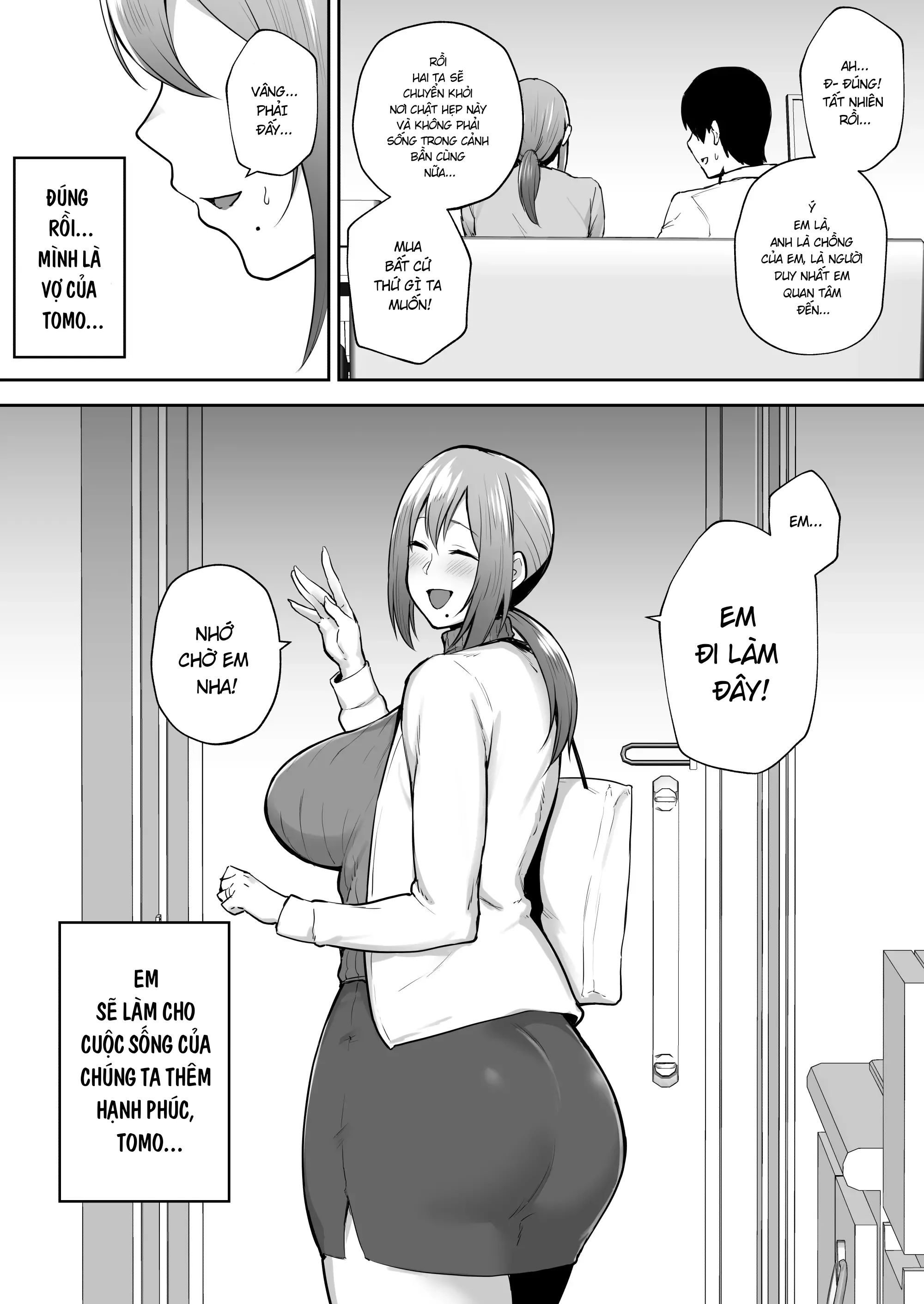 HentaiVN.net - Ảnh 6 - Vợ ngực bự Yoko - Làm bảo mẫu cho một cậu trai ở chung cư [寝取られた爆乳元気妻ようこ ―家事代行先で年下セレブのオナホ妻にされました―;Netorareta Bakunyuu Genki Zuma Youko -Kaji Daikou Saki De Toshishita Celeb No Onaho Zuma Ni Saremashita-] - Chap 3