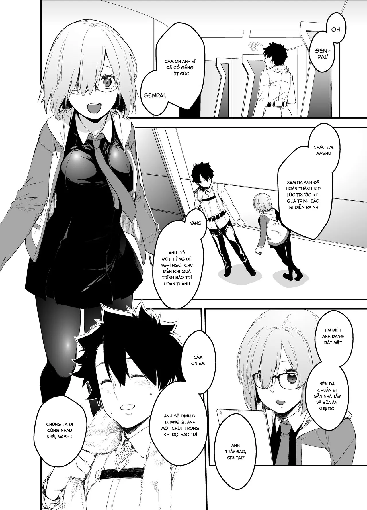 HentaiVN.net - Ảnh 4 - While Senpai Is Asleep During Maintenance [Maintenance De Senpai Ga Neteiru Aida Ni] - Oneshot