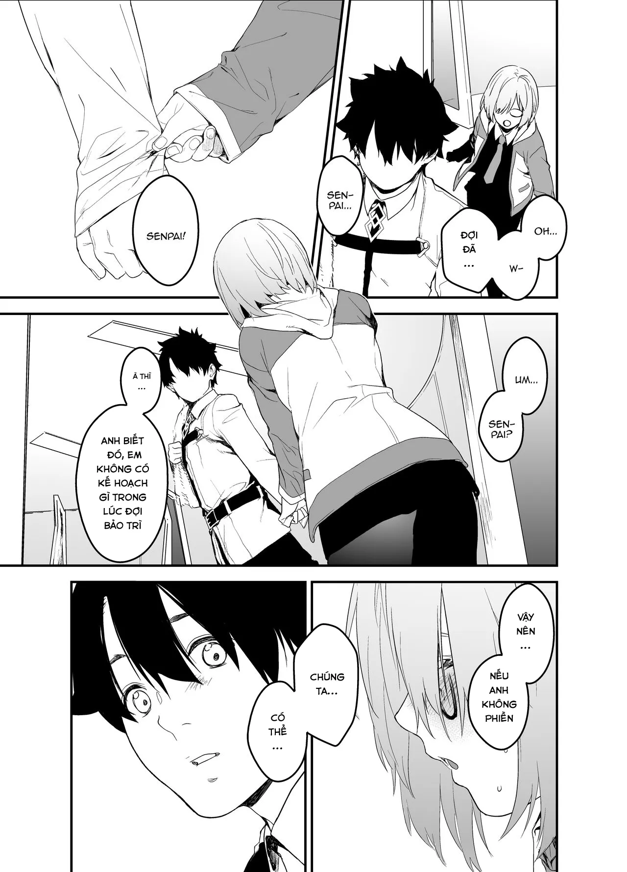 HentaiVN.net - Ảnh 5 - While Senpai Is Asleep During Maintenance [Maintenance De Senpai Ga Neteiru Aida Ni] - Oneshot