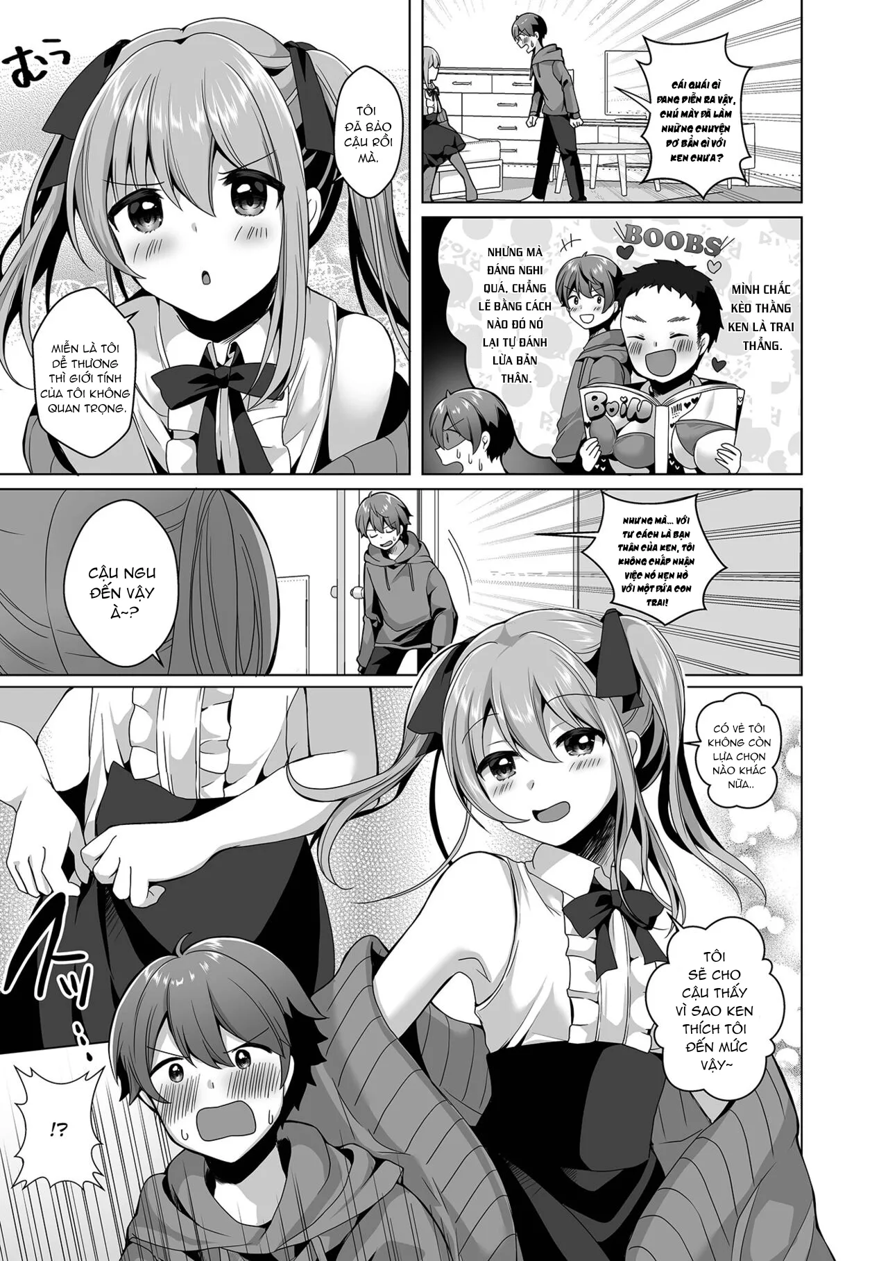 HentaiVN.net - Ảnh 4 - Omae no Koibito Otoko ka yo [Your Girlfriend is a Guy!?] - Oneshot