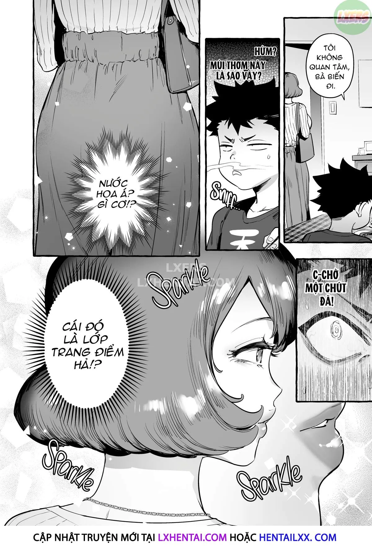 HentaiVN.net - Ảnh 6 - Omae No Kaa-Chan Kyokondashi Sourou!! [Your Mom's Stacked (Down There)!! And A Quick Shoot To Boot] - Oneshot